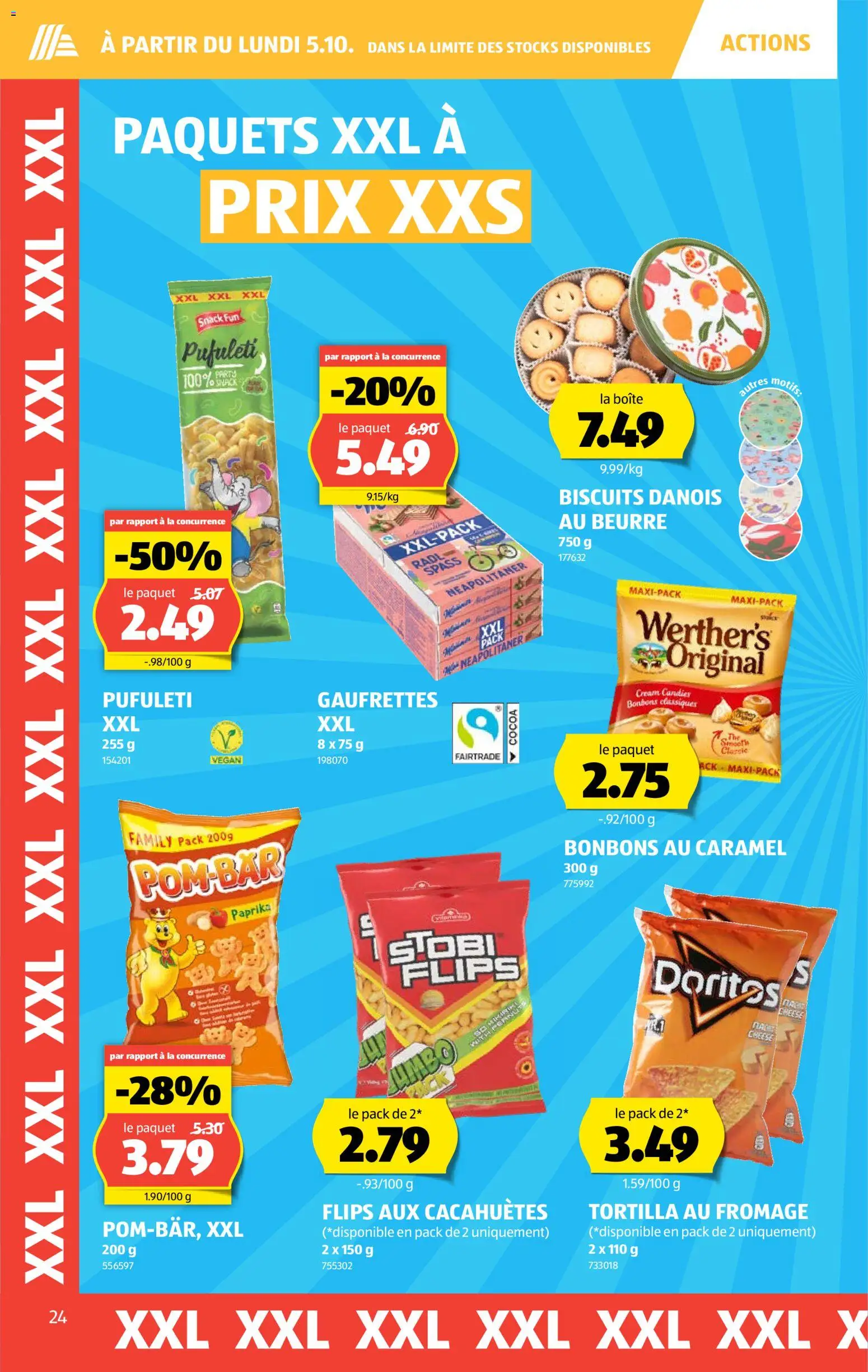 Aldi aktionen FR – gültig ab 01.10.2026 | Seite: 24 | Produkte: Snacks, Paprika, Chips