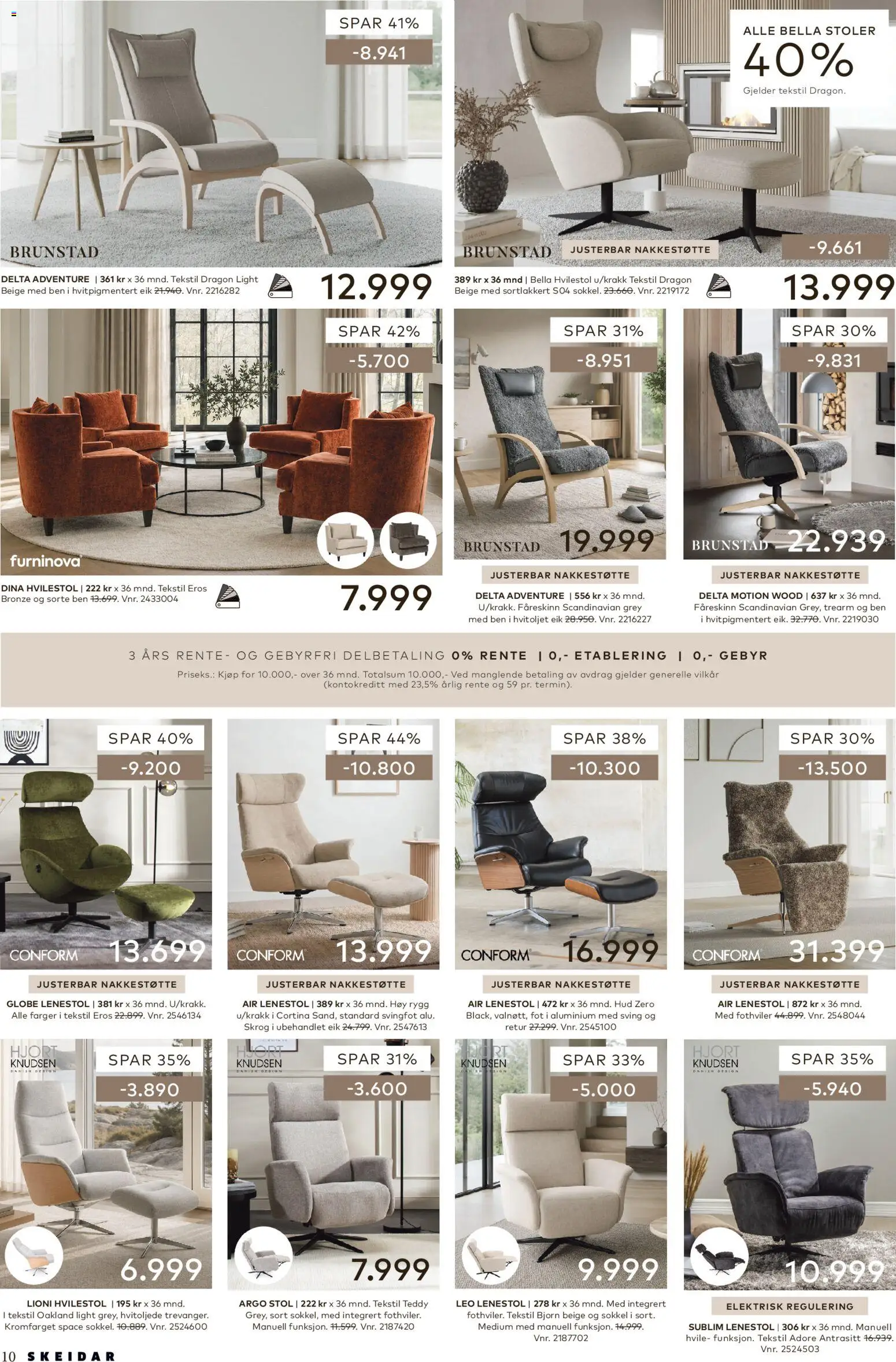 {H1} | Side: 10 | Produkter: Ved, Hvilestol, Lenestol, Stol