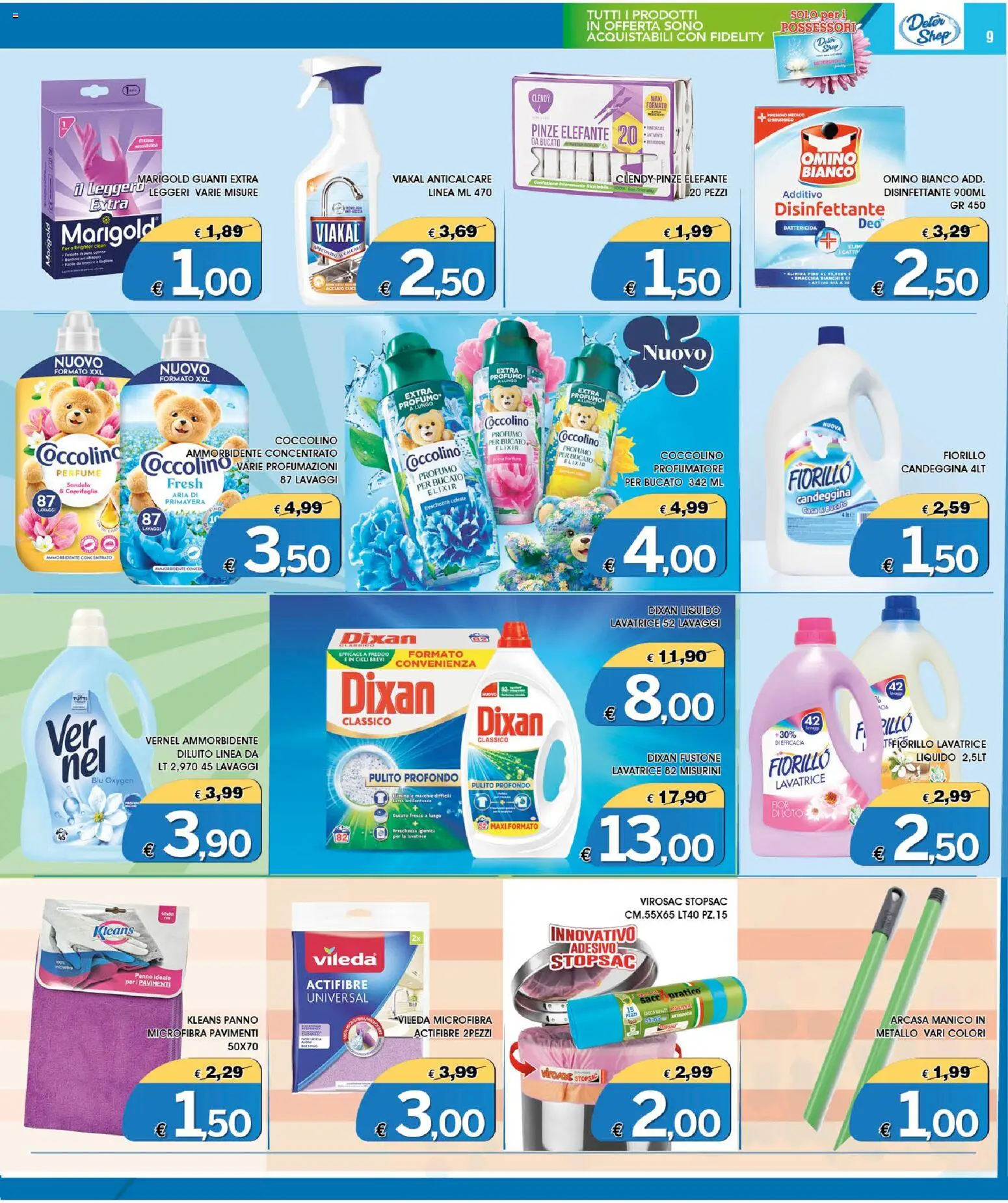 Volantino Deter Shop del 01/09/2026 | Pagina: 9 | Prodotti: Loto, Anticalcare, Pinze, Profumo