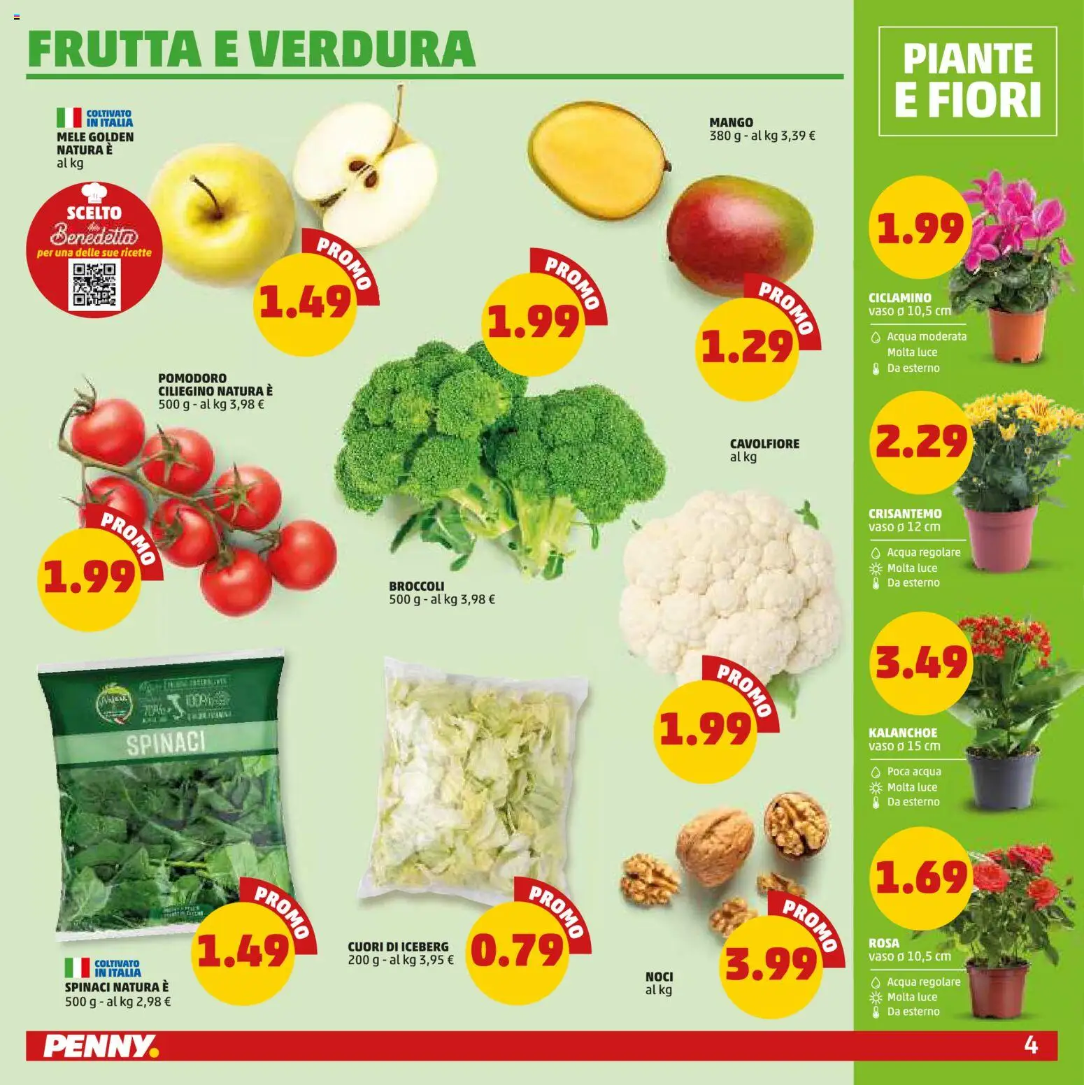Volantino PENNY del 24/09/2026 | Pagina: 4 | Prodotti: Acqua, Cavolfiore, Broccoli, Fiori