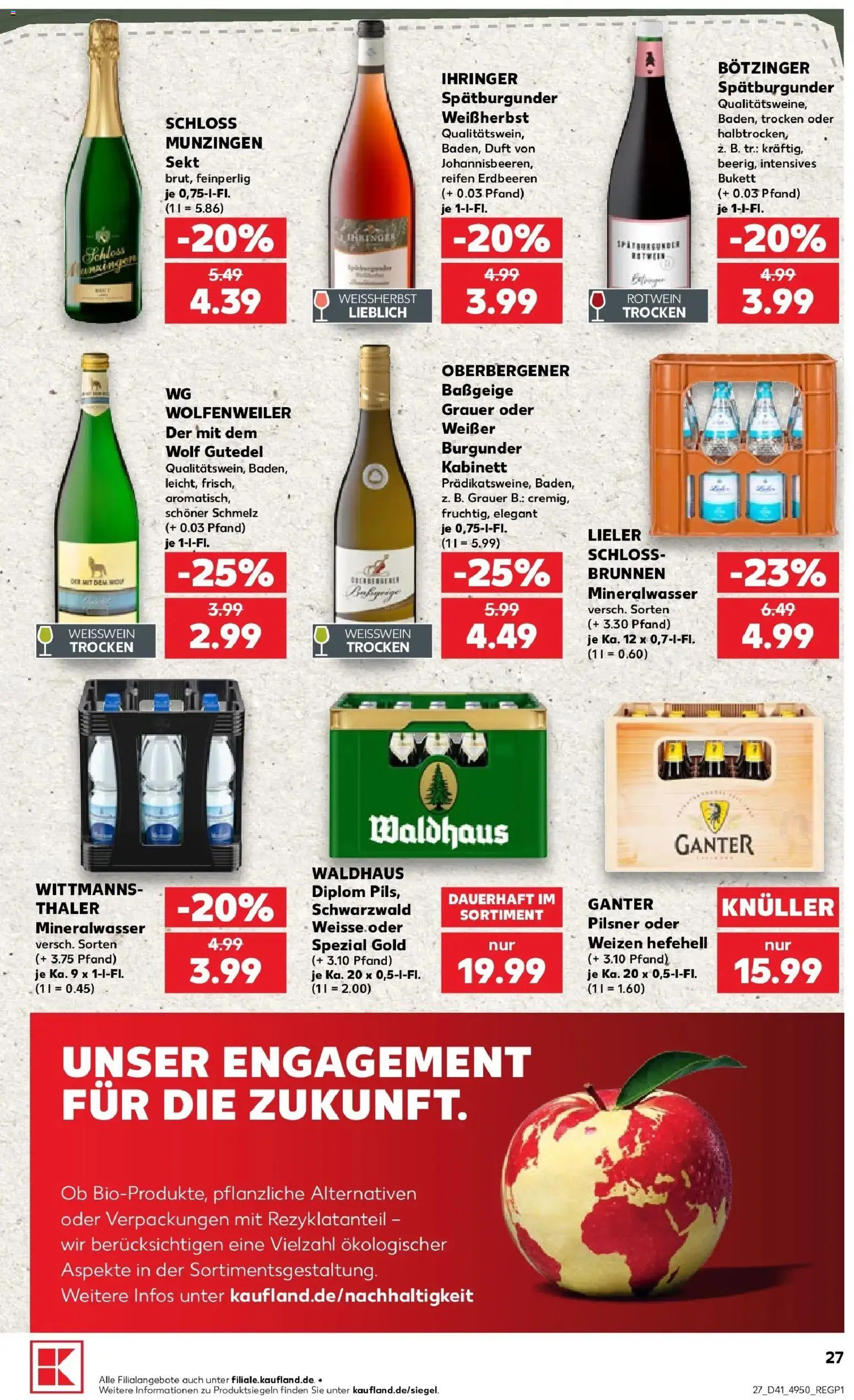 Prospekt Kaufland ab 08.10.2026 » Angebote Online zum Blättern | Seite: 27 | Produkte: Sekt, Duft, Mineralwasser, Erdbeeren