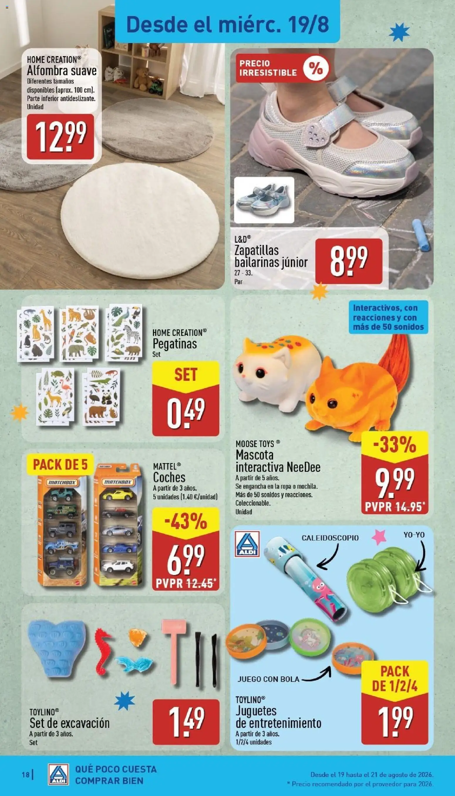 Aldi folleto Península │ válido desde el 17/08/2026 | Página: 18 | Productos: Bailarinas, Zapatillas, Ropa, Juguetes