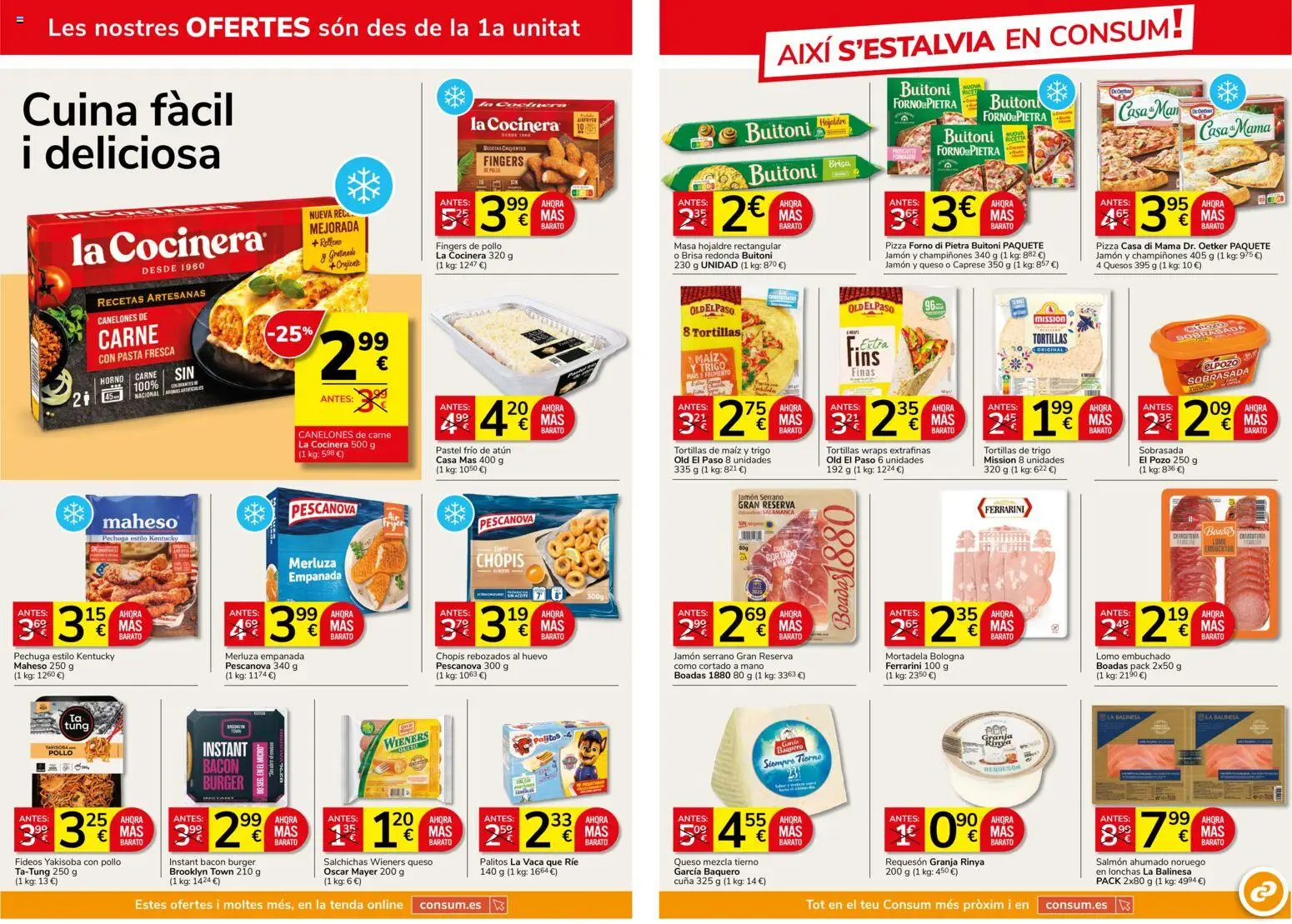Consum - folleto │ válido desde el 28.05.2026 | Página: 5 | Productos: Jamón, Sobrasada, Cuna, Canelones