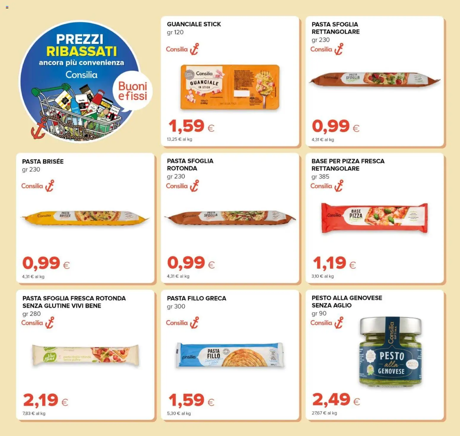 Volantino Oasi del 23.04.2026 | Pagina: 10 | Prodotti: Pizza, Pesto, Pasta brisée, Guanciale