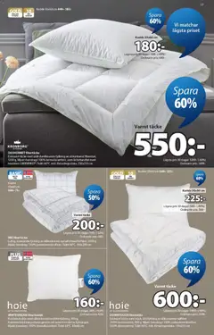 JYSK erbjudanden - Förhandsvisning av reklamblad från butik JYSK aktuell från 27.04.2026 | Sida: 17 | Produkter: Täcke, Kudde