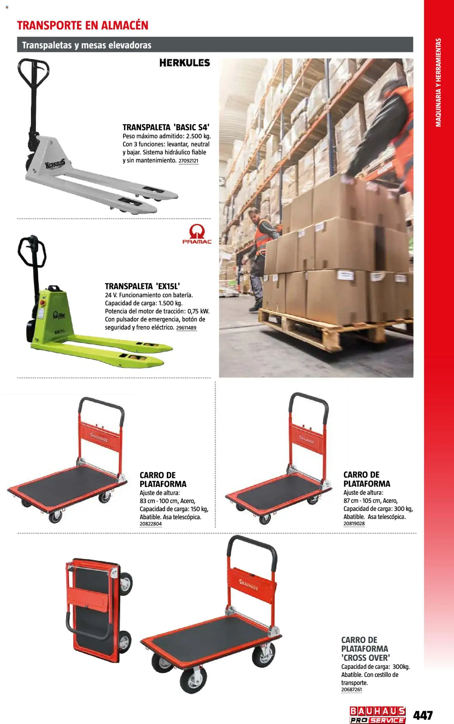 Bauhaus ProService │ válido desde el 11/05/2026 | Página: 447 | Productos: Herramientas, Peso