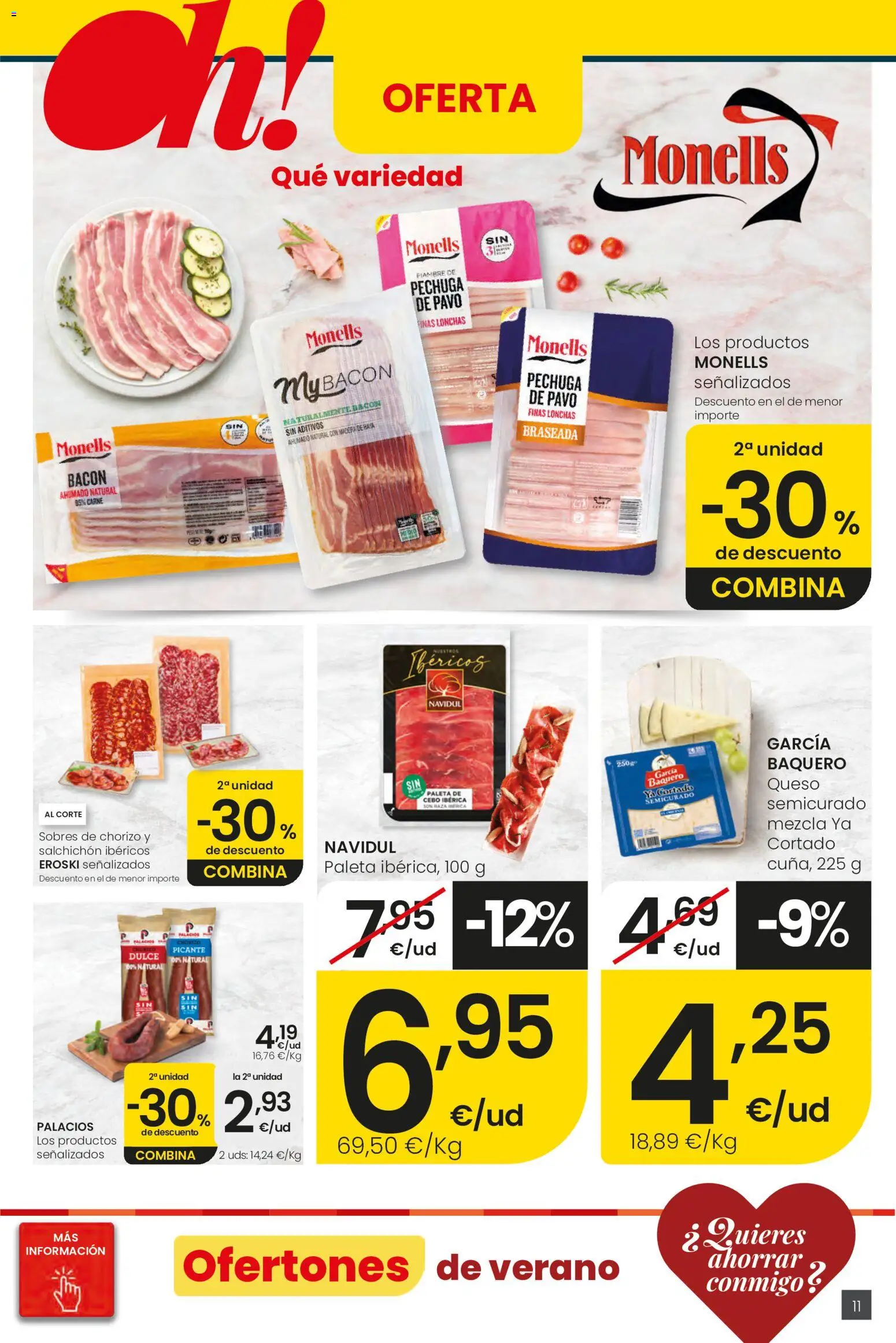 Eroski Ofertones de verano Center │ válido desde el 11.06.2026 | Página: 11 | Productos: Queso