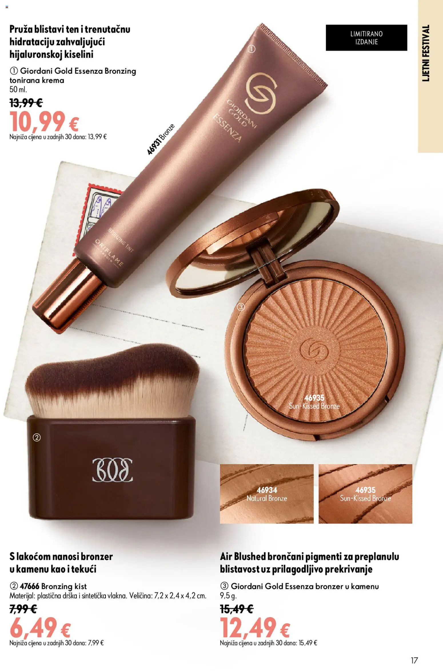 Oriflame katalog | vrijedi od 15.07.2026 | Stranica: 17 | Proizvodi: Bronzer, Kist, Krema