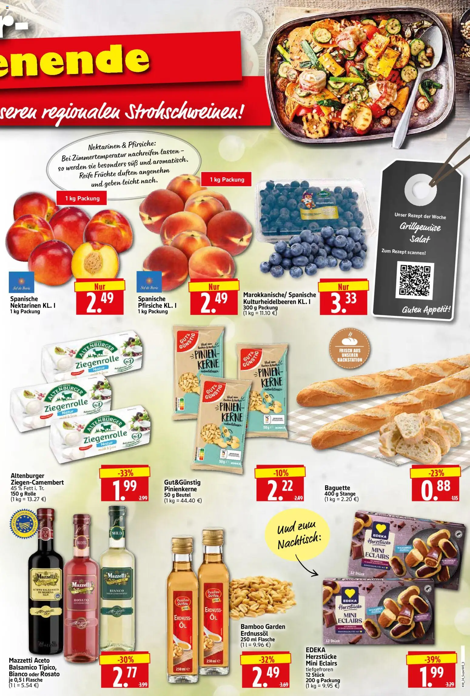 HERKULES Sonderbeilage – gültig ab 11.06.2026 | Seite: 3 | Produkte: Nektarinen, Balsamico, Baguette, Salat