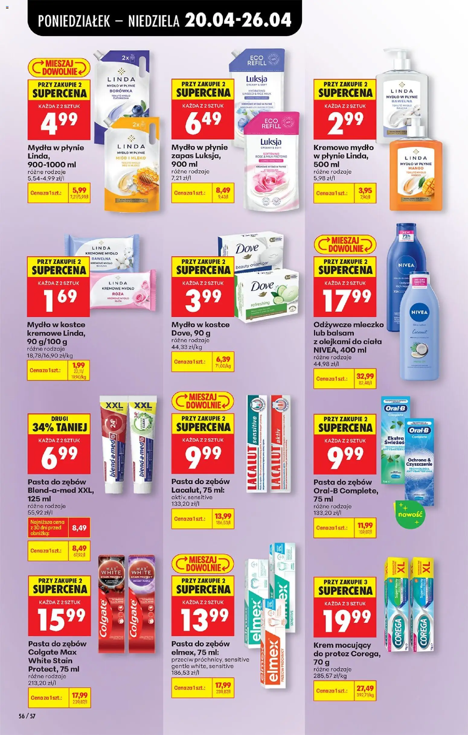 Biedronka gazetka od poniedziałku od 20.04.2026 | Strona: 94 | Produkty: Miód, Kremowe mydło w płynie, Mydło w płynie, Lotion