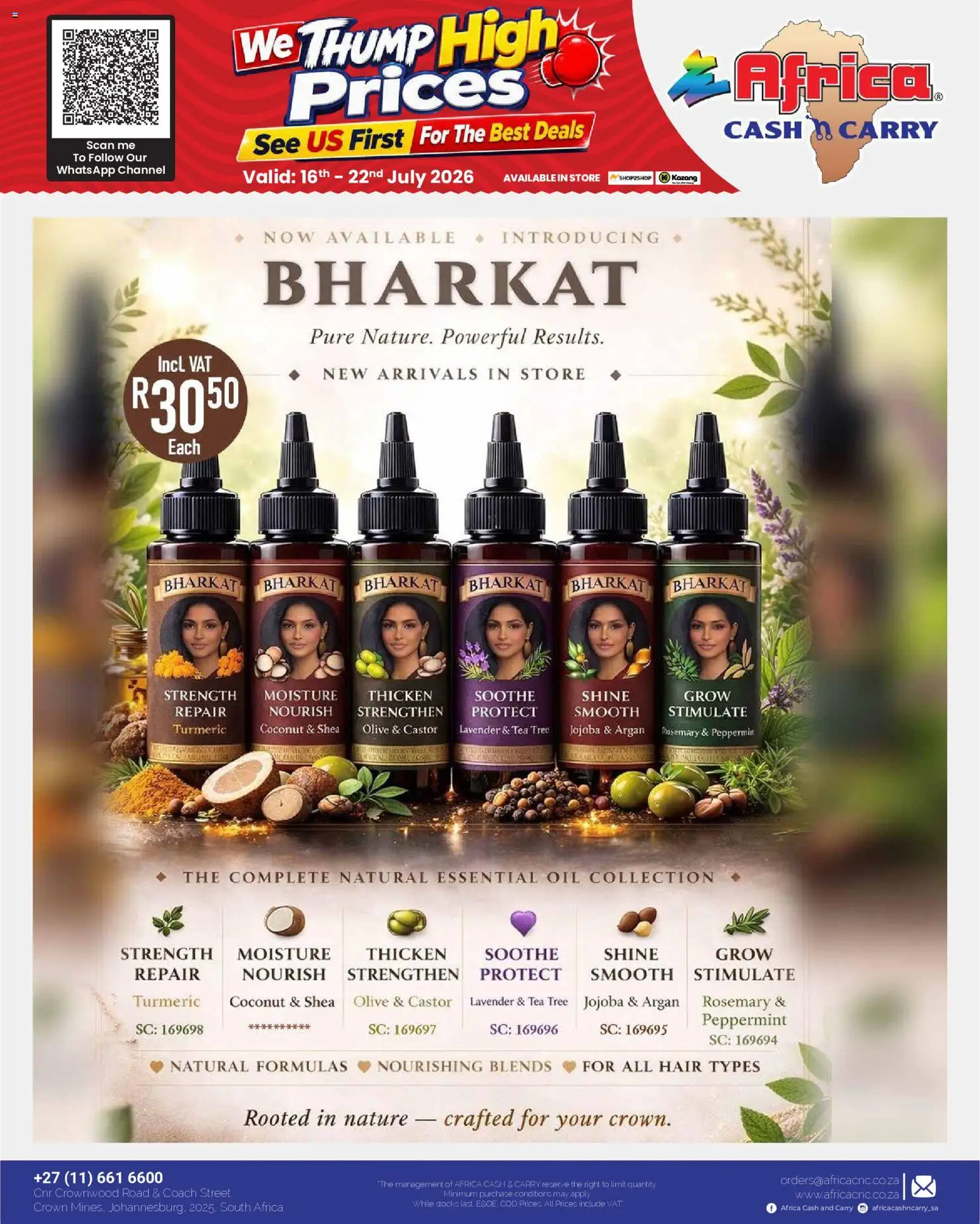 New Africa Cash & Carry catalogue – valid from 16/07/2026 | Page: 62 | Products: Oil, Tea