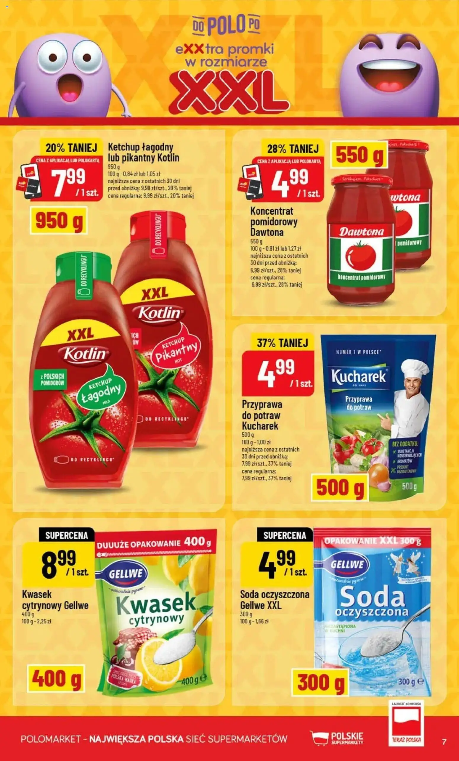 Nowa POLOmarket gazetka od jutra 09.09.2026 | Strona: 7 | Produkty: Ketchup, Koncentrat pomidorowy, Soda oczyszczona