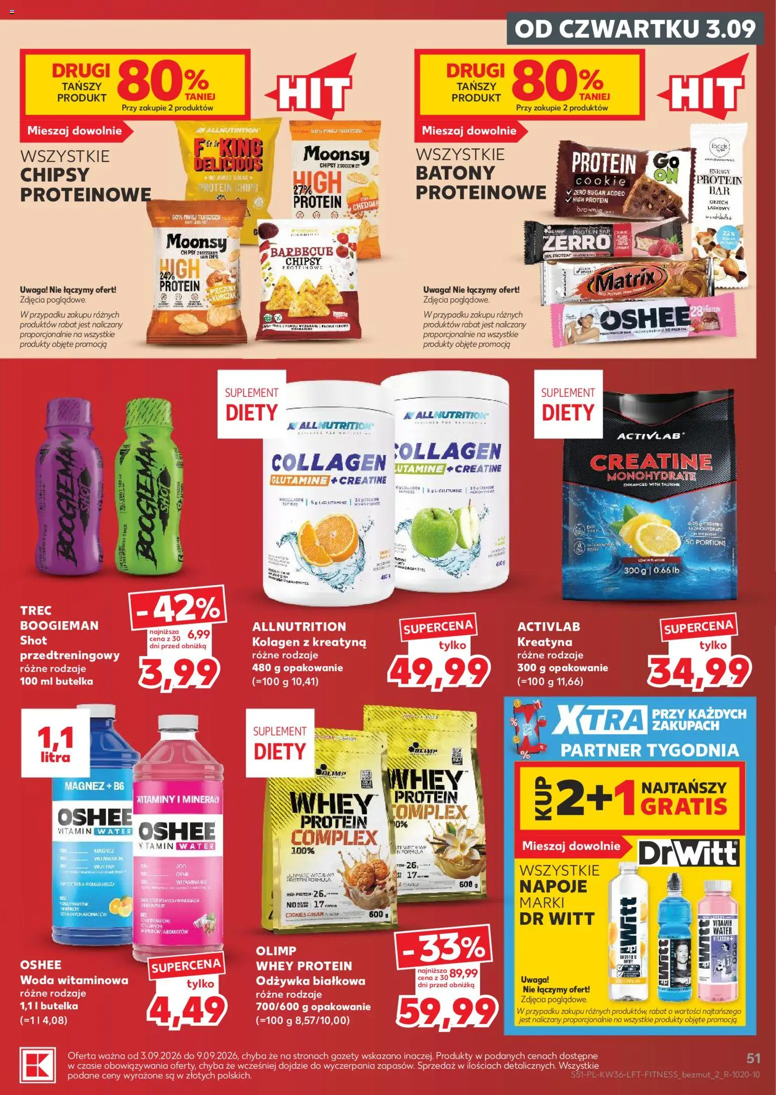 Kaufland gazetka od 03.09.2026 | Strona: 51 | Produkty: High Protein, Chipsy, Napoje, Odżywka białkowa