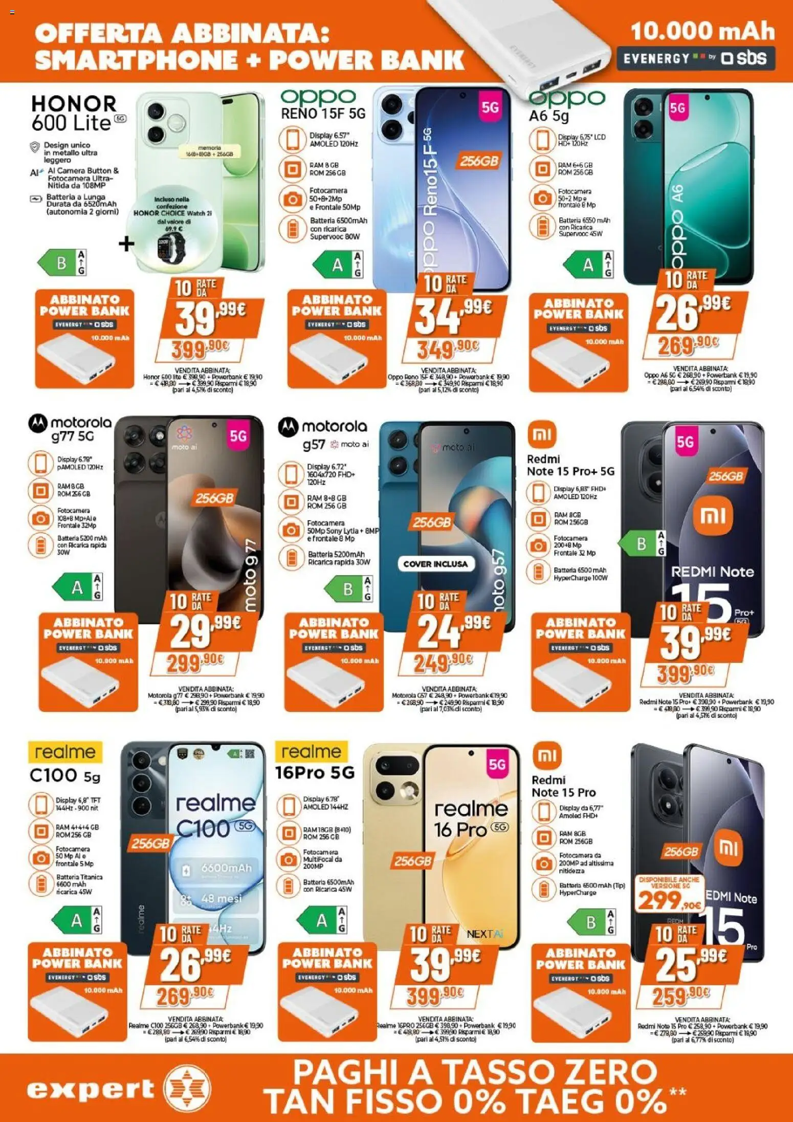 Volantino Expert del 21.05.2026 | Pagina: 26 | Prodotti: Power bank, Smartphone, Fotocamera, Batteria
