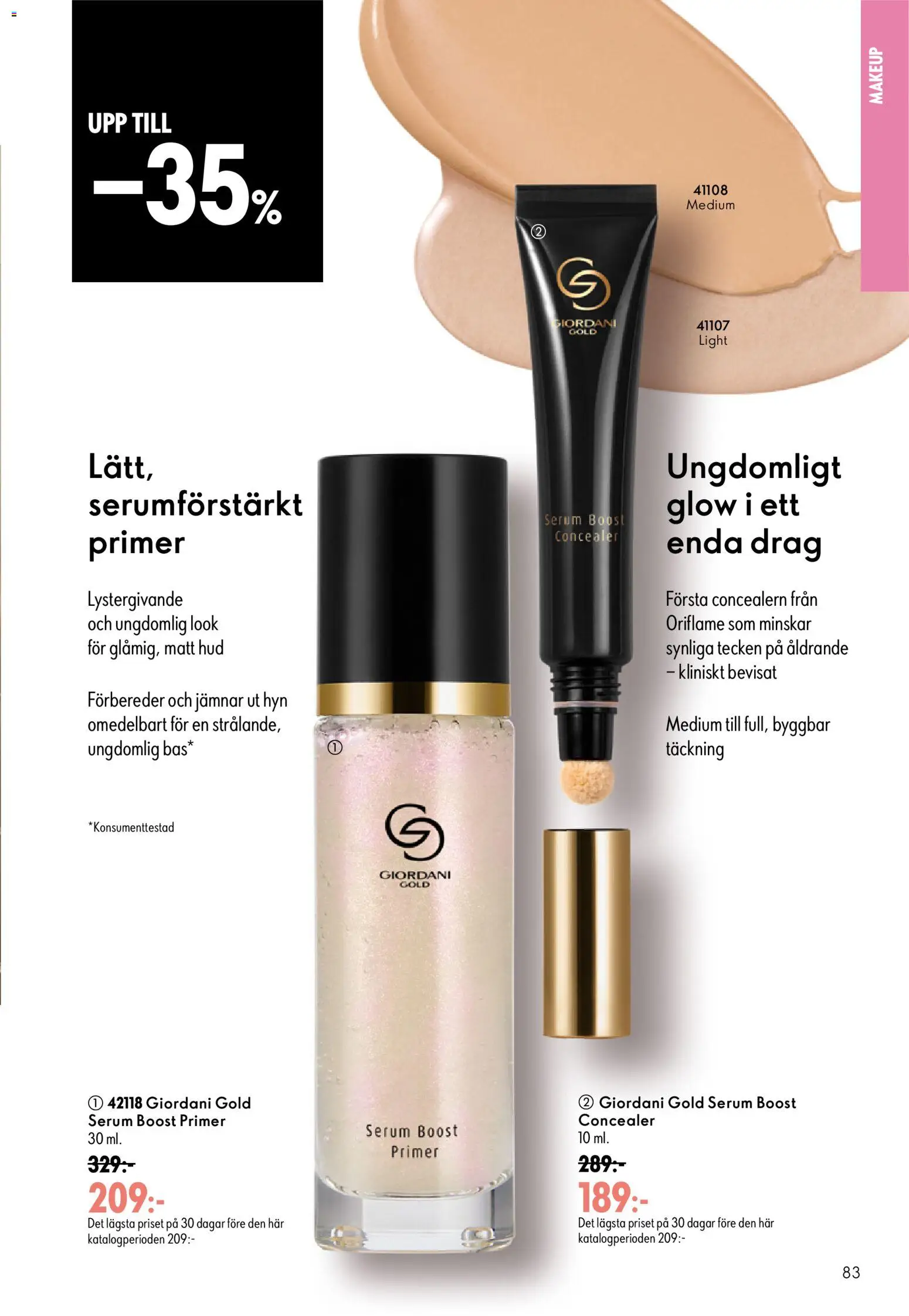 Oriflame reklamblad aktuell från 26/08/2026 | Sida: 83 | Produkter: Concealer, Serum, Primer