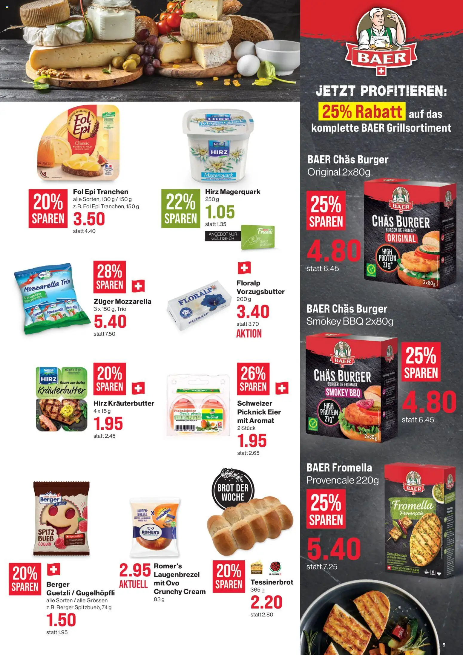 SPAR aktionen – gültig ab 11.06.2026 | Seite: 5 | Produkte: Burger, Kräuterbutter, Eier, Brot
