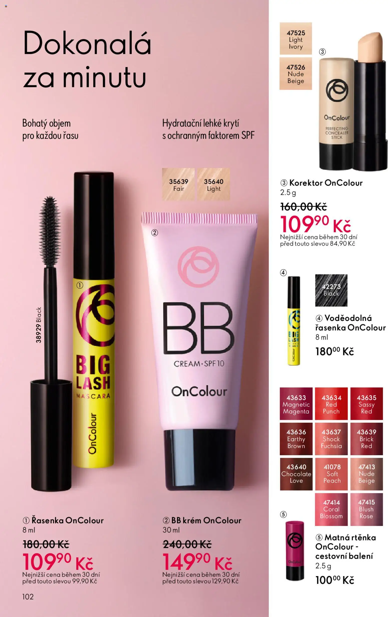 Oriflame katalog č. 05/2026 od 25.03.2026 | Strana: 102 | Produkty: Krém, BB krém, Řasenka, Rtěnka