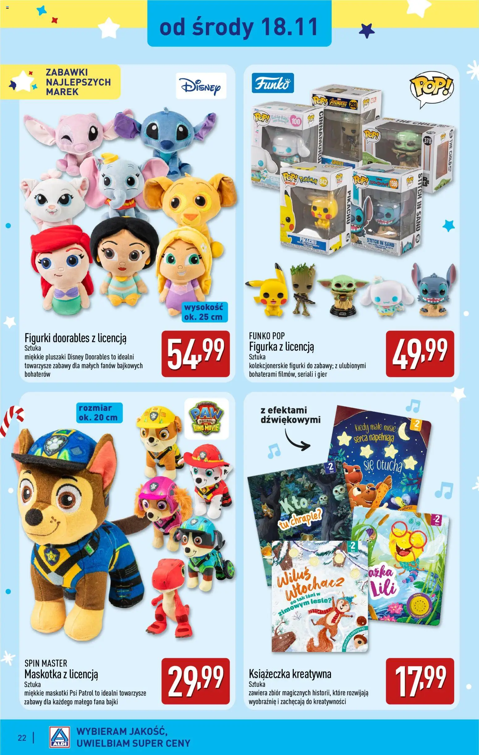 Aldi gazetka - Zabawki dla każdego od 31.10.2026 | Strona: 22 | Produkty: Zabawki, Funko Pop, Maskotki, Figurki