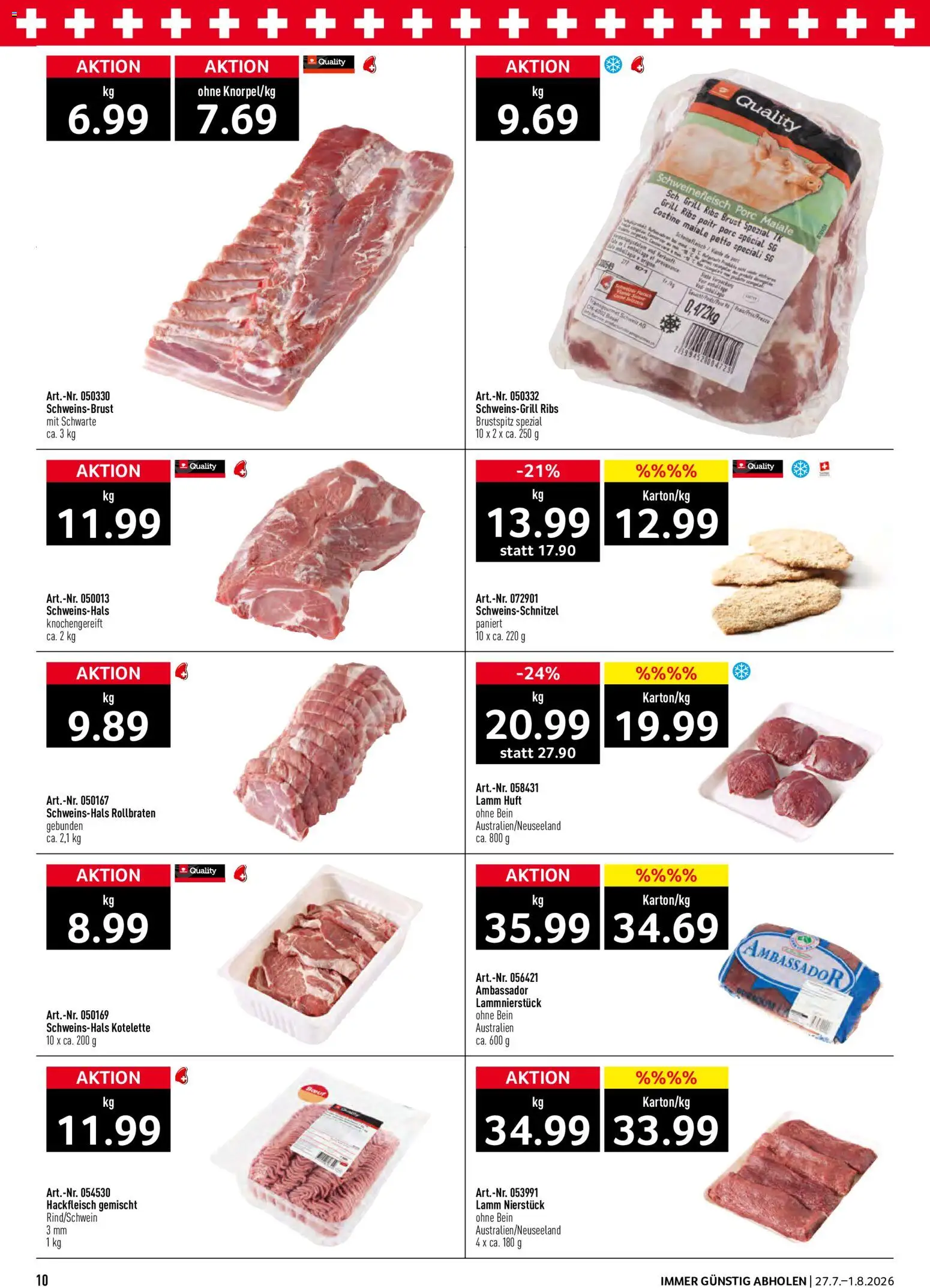 Prodega aktionen – gültig ab 27.07.2026 | Seite: 10 | Produkte: Schweinefleisch, Grill