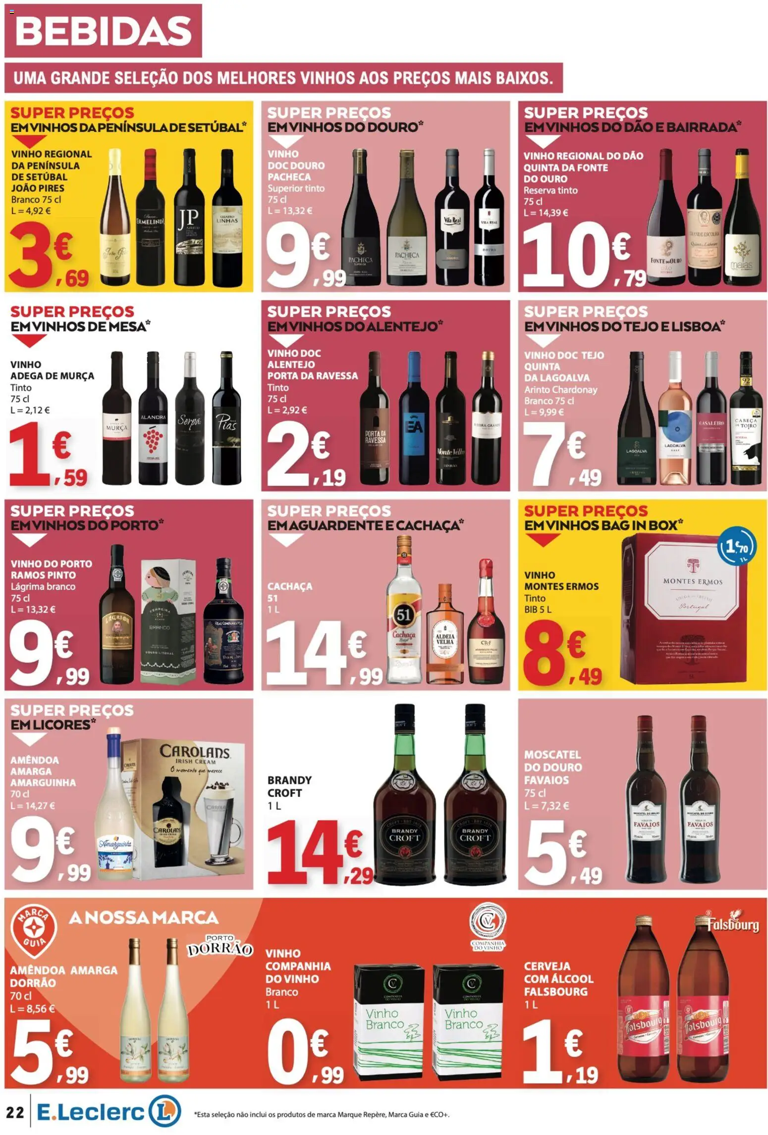 E.Leclerc folheto │ válido de 04.06.2026 | Página: 22 | Produtos: Porta, Cachaça, Mesa, Vinho