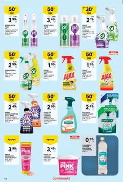 Pré-visualização Continente Limpeza do Lar: Preços sempre baixos válido de 12.05.2026 | Página: 18 | Produtos: Vinagre, Cillit bang bolor, Chá, Creme