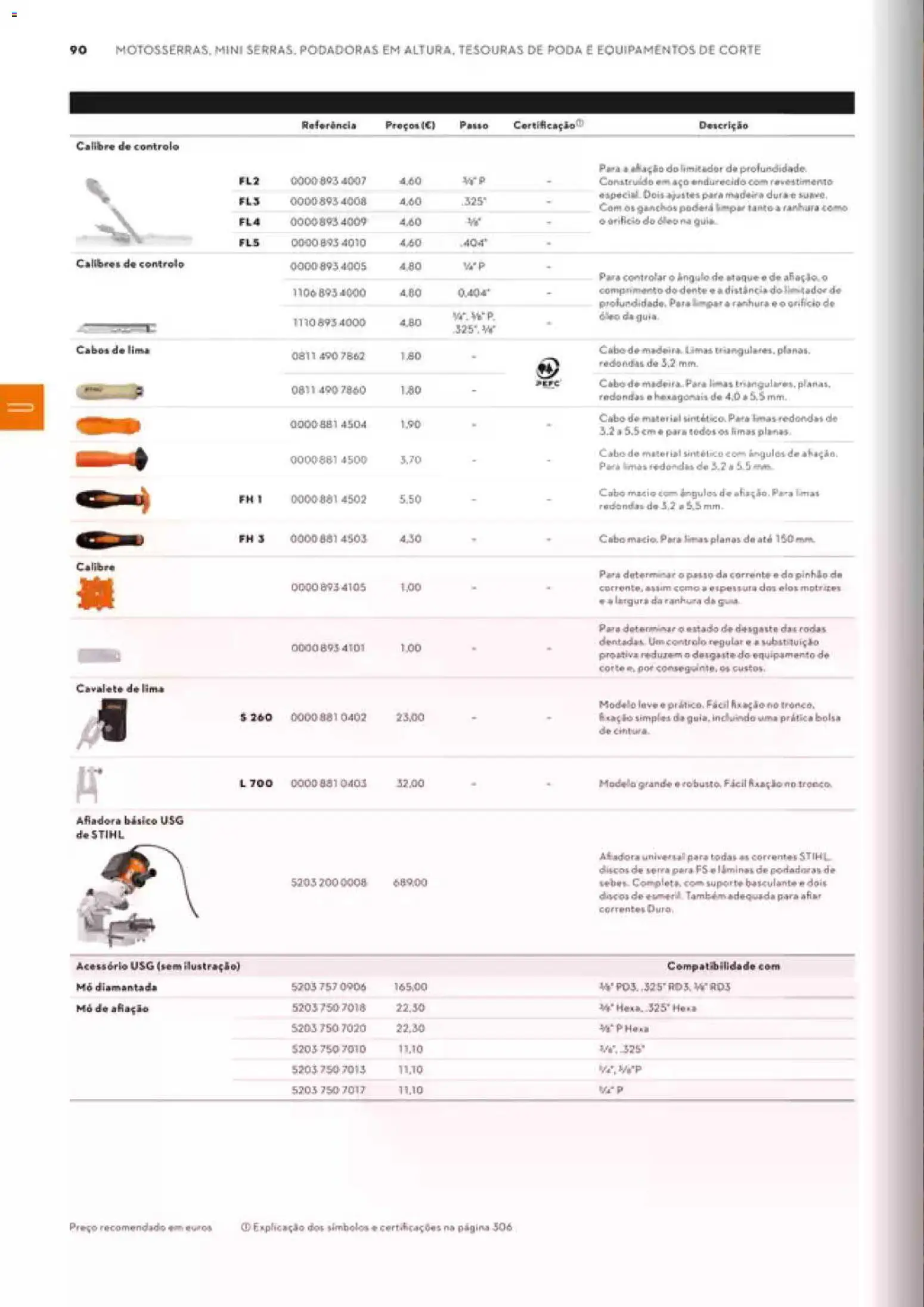 Stihl Catálogo │ válido de 07/09/2026 | Página: 90 | Produtos: Cabo, Bolsa, Cavalete, Óleo