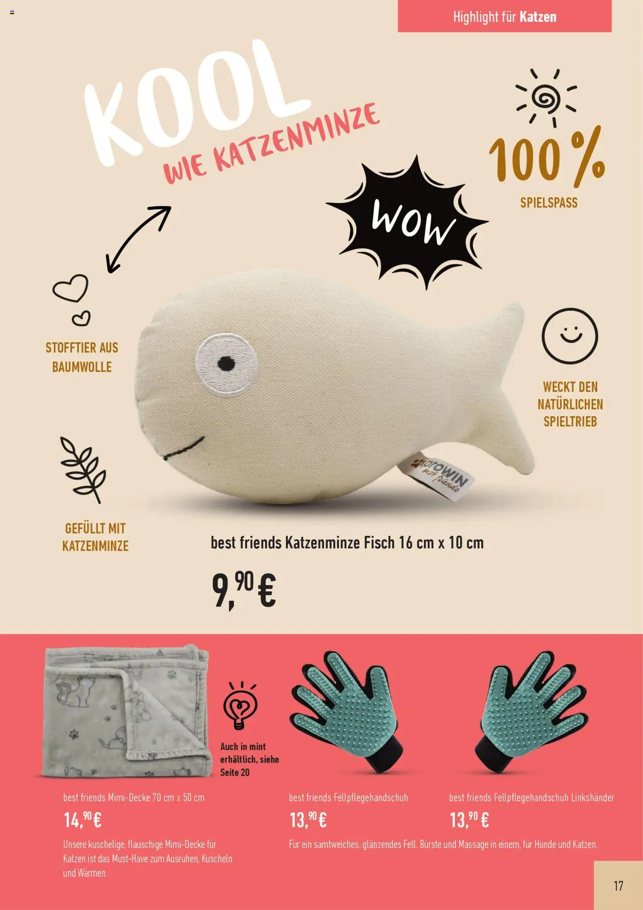Katalog ProWin Best Friends Juli 2025/Juni 2026 – gültig ab 01.07.2025 | Seite: 17 | Produkte: Bürste, Fisch