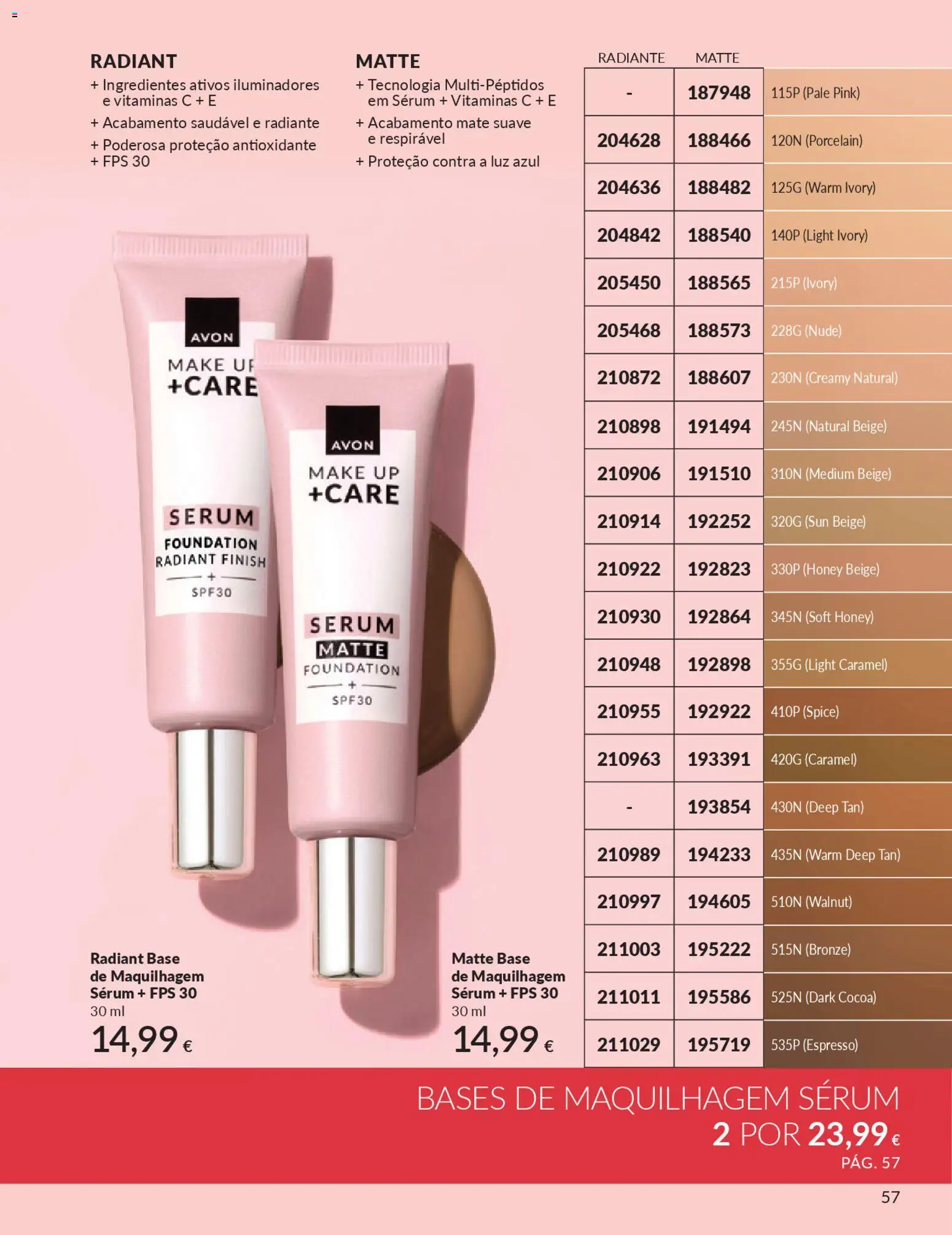 Catálogo Avon Campanha 4 │ válido de 01.04.2026 | Página: 57 | Produtos: Maquilhagem, Base, Sérum