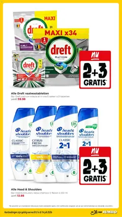 Head & Shoulders classic shampoo 5 flessen à 250 ml, Bijv. Head & Shoulders classic shampoo 5 flessen à 250 ml - Voorbeeld van een folder van Jumbo, geldig van 08-07-2026 | Pagina: 32