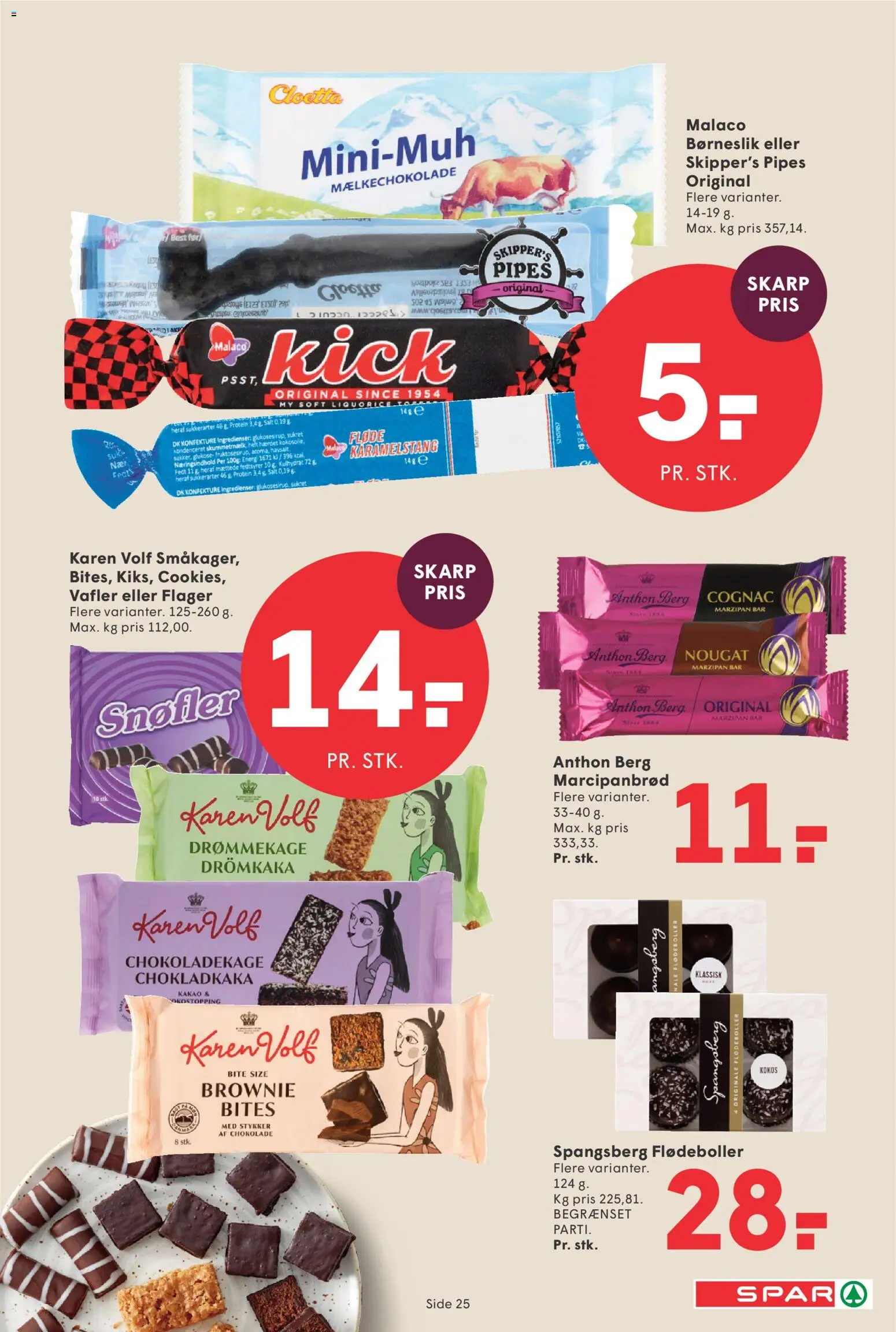 Spar tilbudsavis – gyldig fra 25/09/2026 | Side: 27 | Produkter: Chokoladekage, Salt, Kakao, Nougat