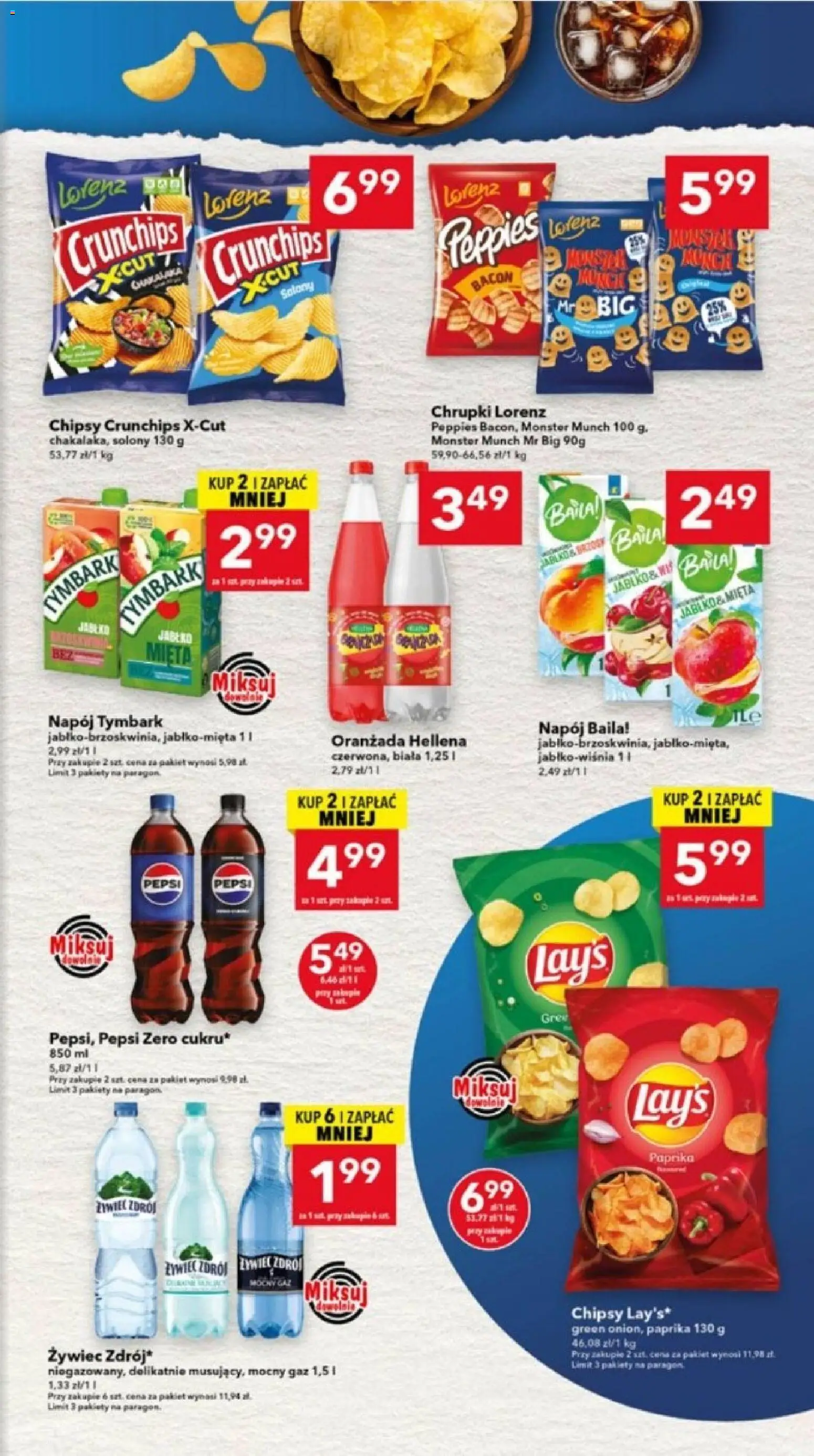 Lewiatan gazetka - Ostrów Wielkopolski od 21.05.2026 | Strona: 13 | Produkty: Chrupki, Pepsi, Oranżada hellena, Mięta