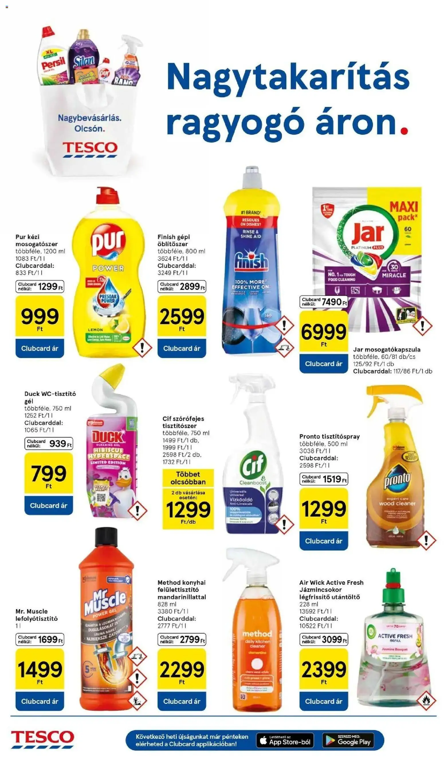 Tesco akciós ujság - amely érvényes a következő dátumtól: 2026.09.10. | Oldal: 10 | Termékek: Cif, Silan, Öblítőszer, Finish