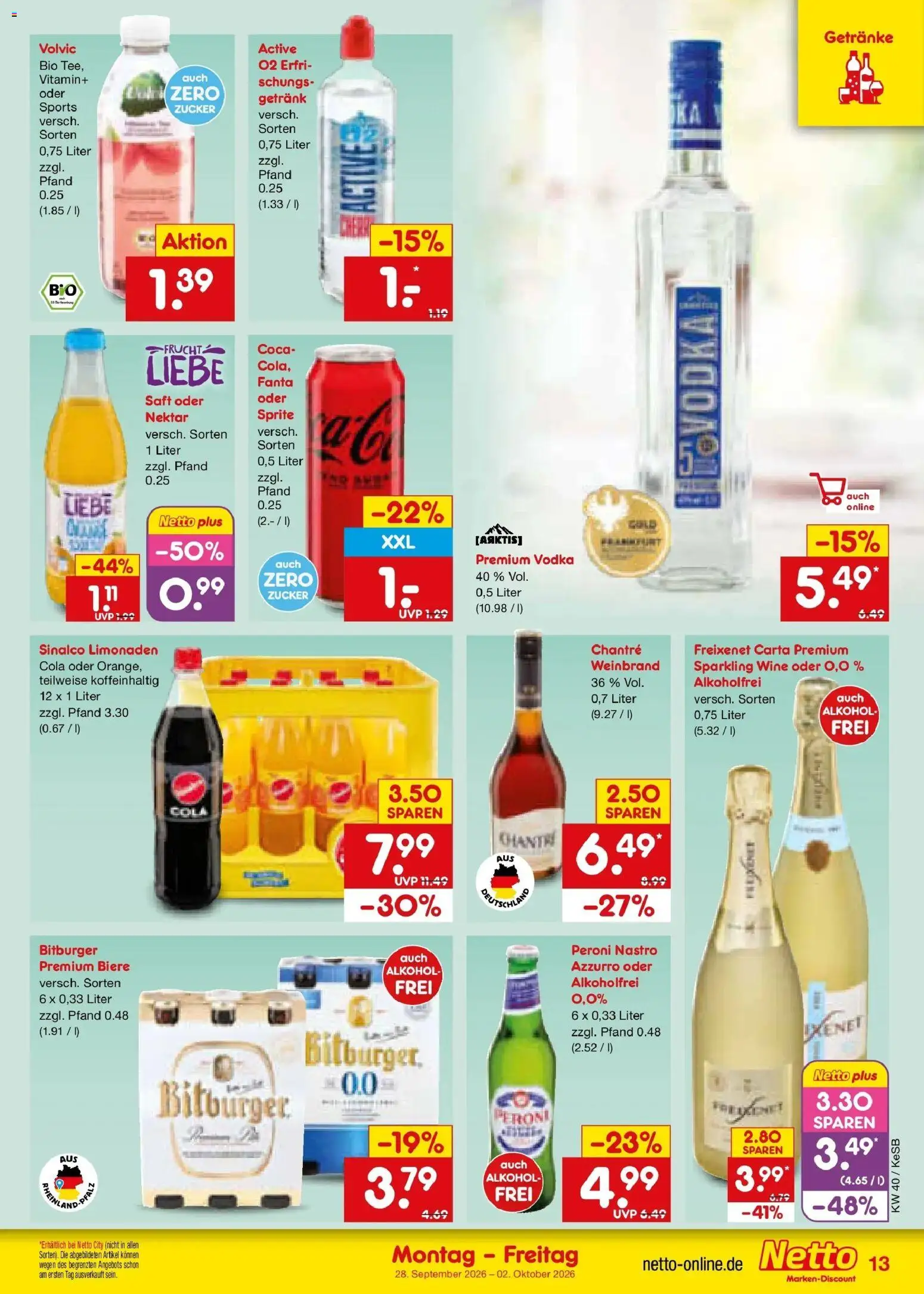 Netto Marken-Discount Prospekt Bonn – gültig ab 28.09.2026 | Seite: 19 | Produkte: Fanta, Sprite, Zucker, Saft