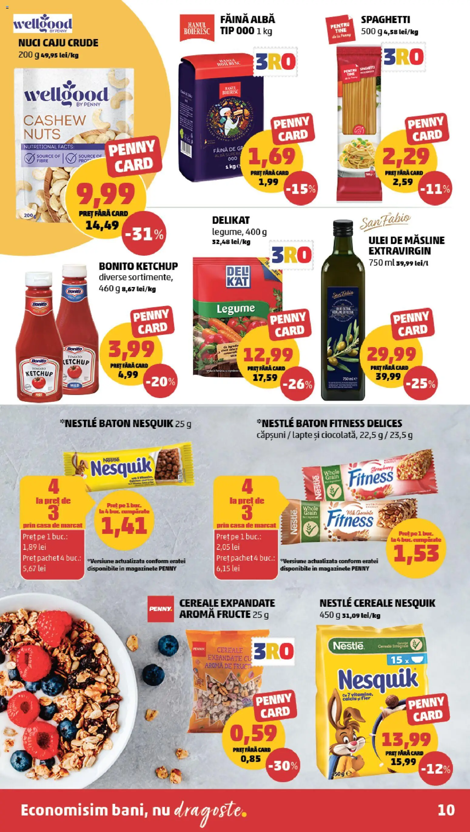 Noul catalog PENNY – valabil de la 25.03.2026 | Pagină: 10 | Produse: Caju, Căpșuni, Ketchup, Legume