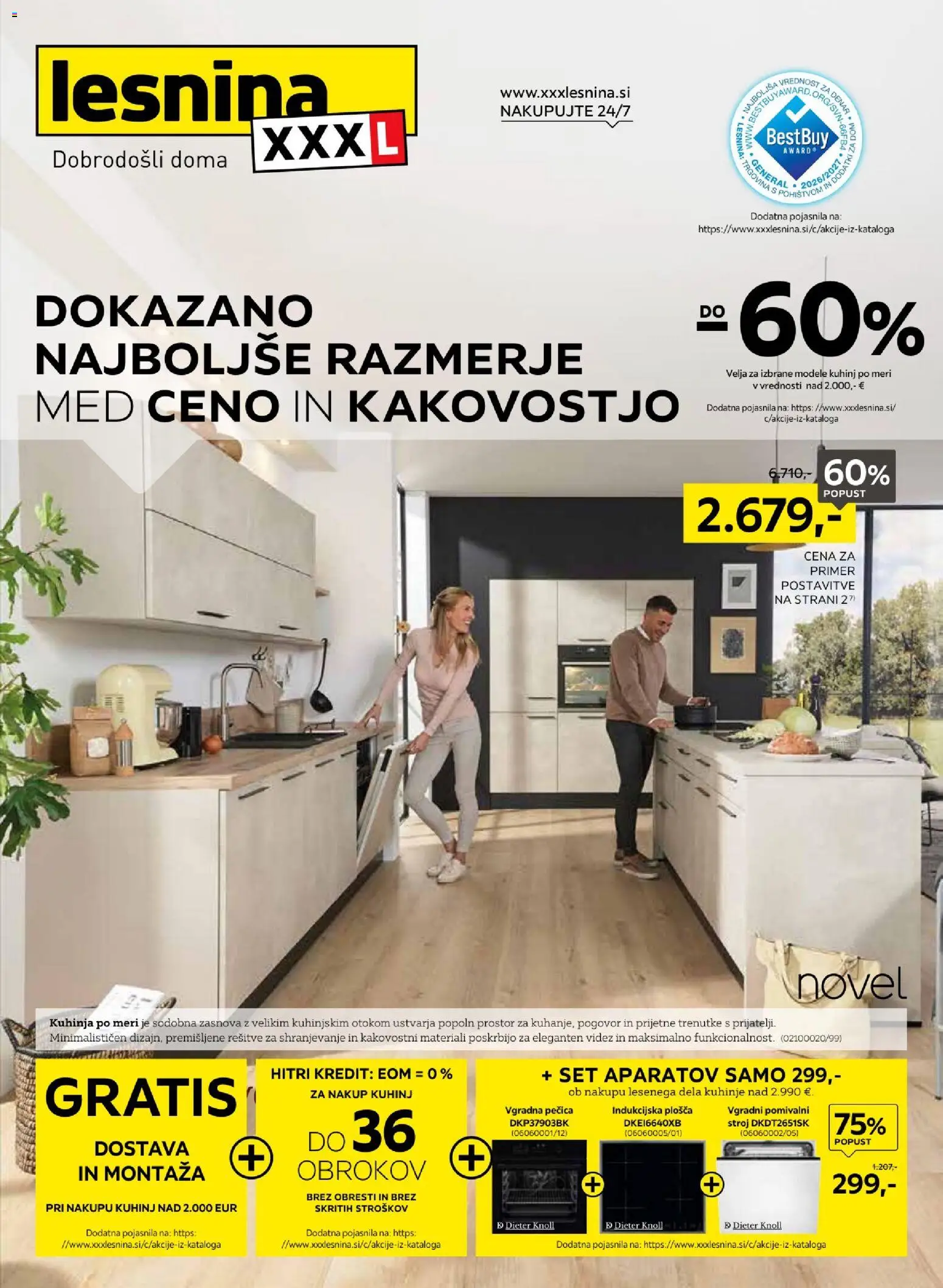 Novi XXXL Lesnina katalog ponudbe – veljaven od 14.09.2026 | Stran: 1 | Izdelki: Med, Pecica, Kuhinja, Vgradna pečica