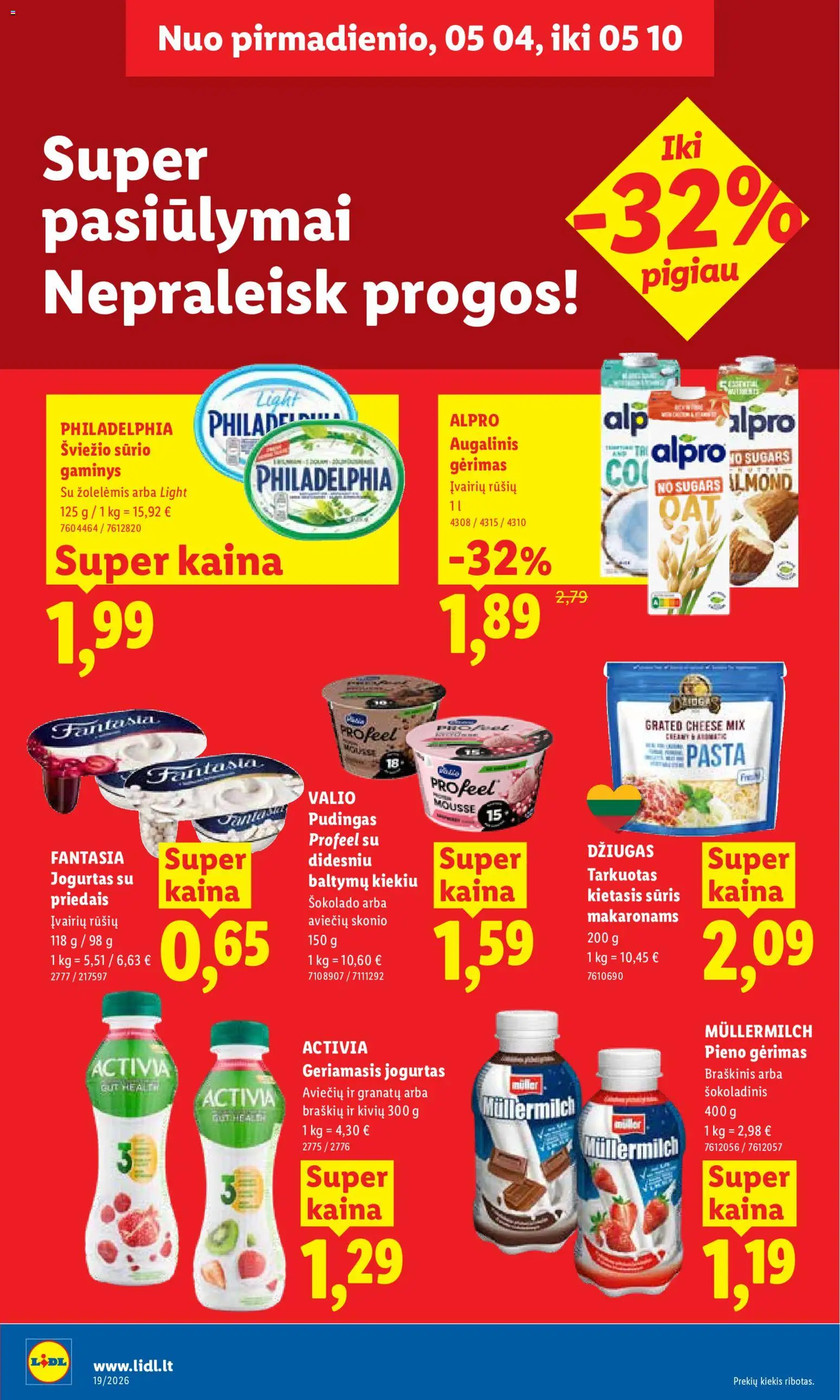 LIDL akcijos nuo 04.05.2026 | Puslapis: 18 | Prekių: Jogurtas, Sūris
