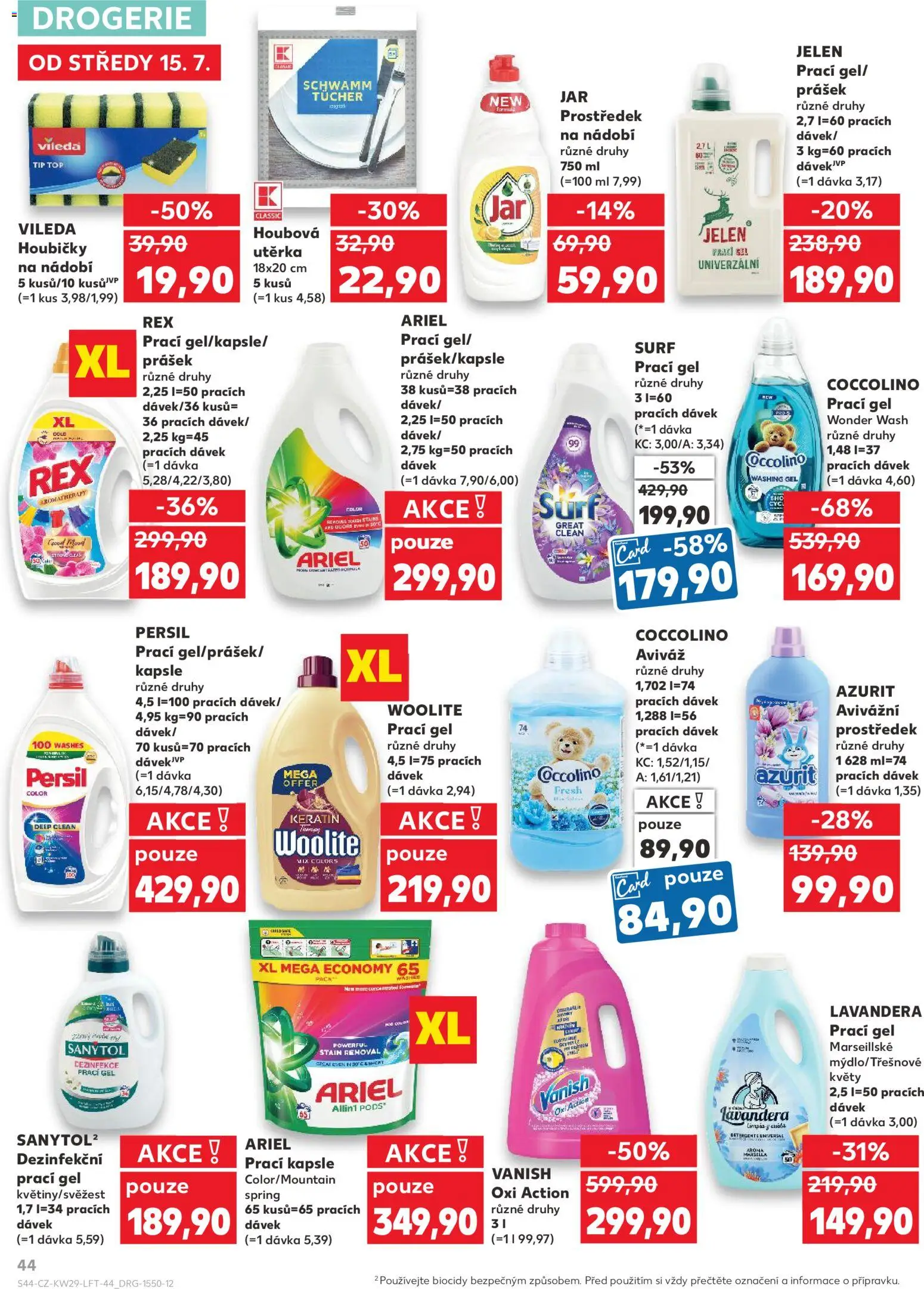 Kaufland leták od 15.07.2026 | Strana: 44 | Produkty: Aviváž, Surf, Persil, Prací kapsle