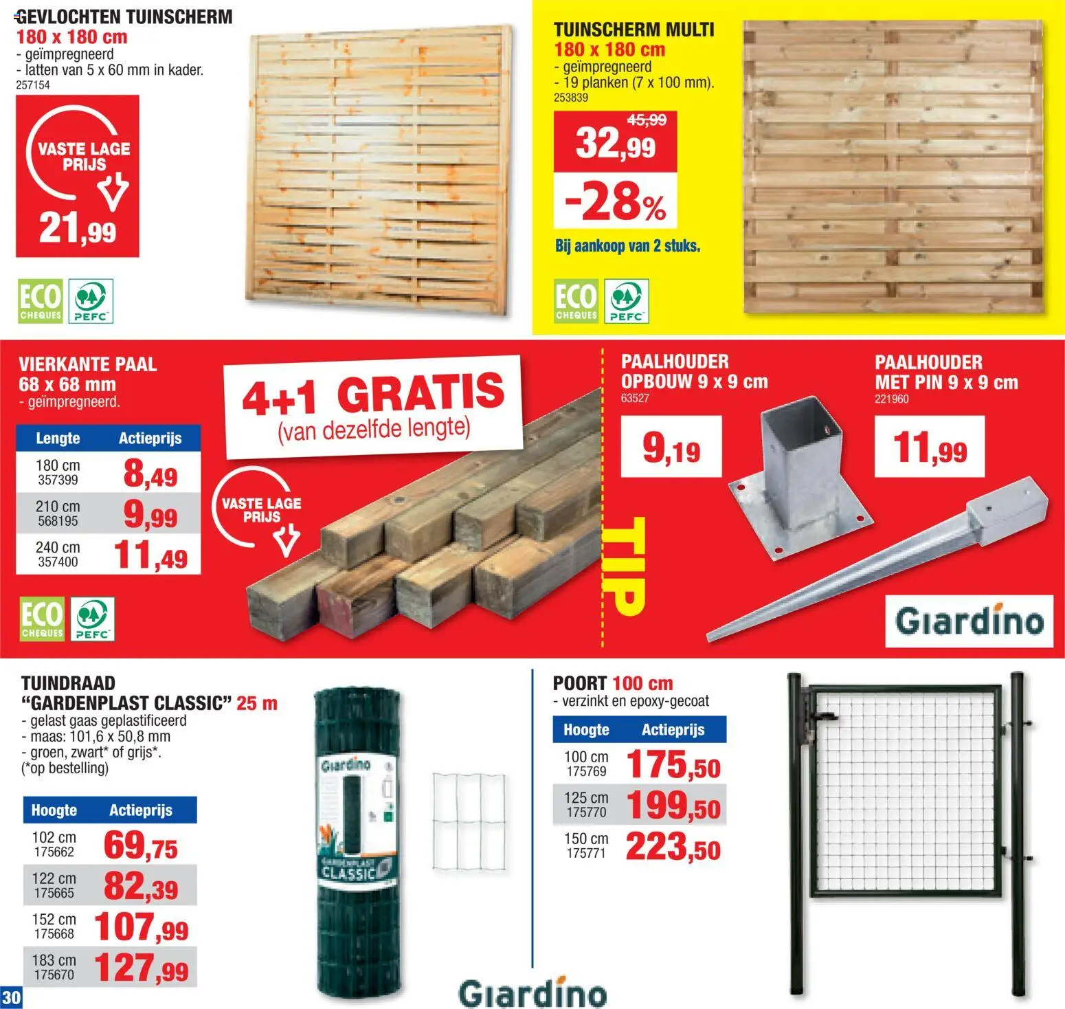 {H1} | Pagina: 30 | Producten: Paal, Planken, Pin