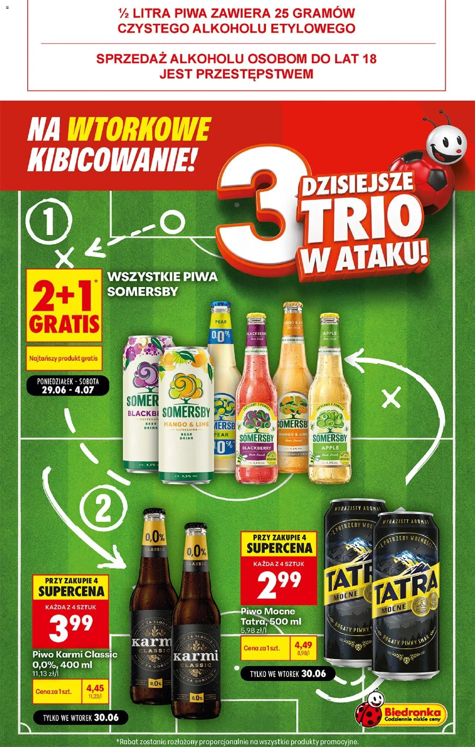 Biedronka gazetka - Football od 30.06.2026 | Strona: 2 | Produkty: Mango, Piwo, Somersby