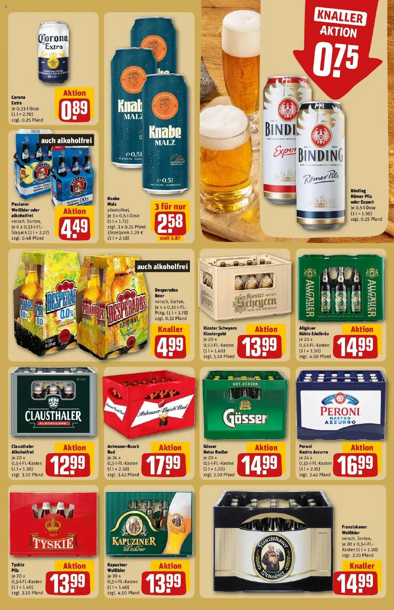 REWE Prospekt ab 03.08.2026 zum Blättern » Angebote | Seite: 21 | Produkte: Franziskaner, Tyskie, Weißbier, Pils