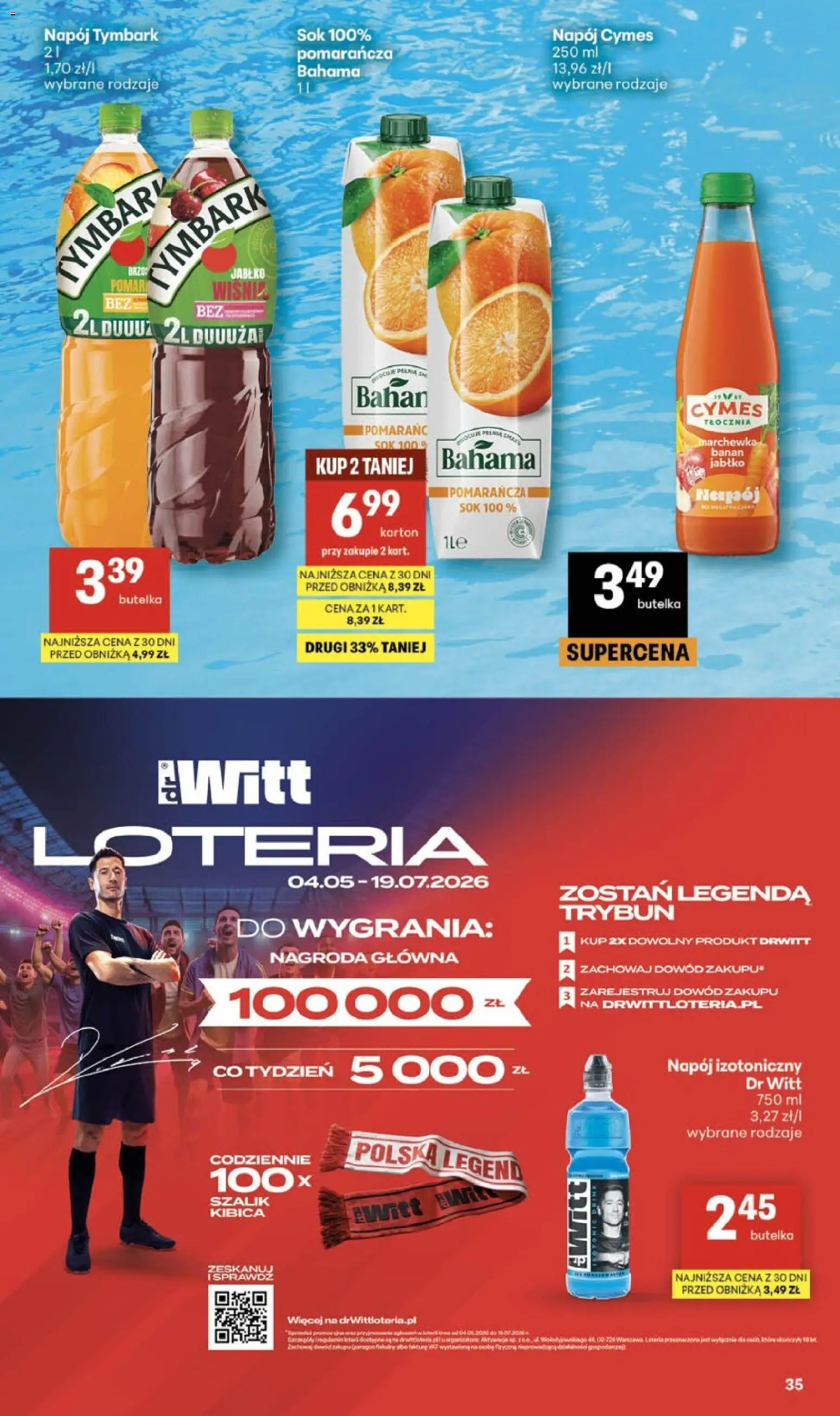 Delikatesy Centrum gazetka od 21.05.2026 | Strona: 35 | Produkty: Szalik, Sok, Banan, Marchewka
