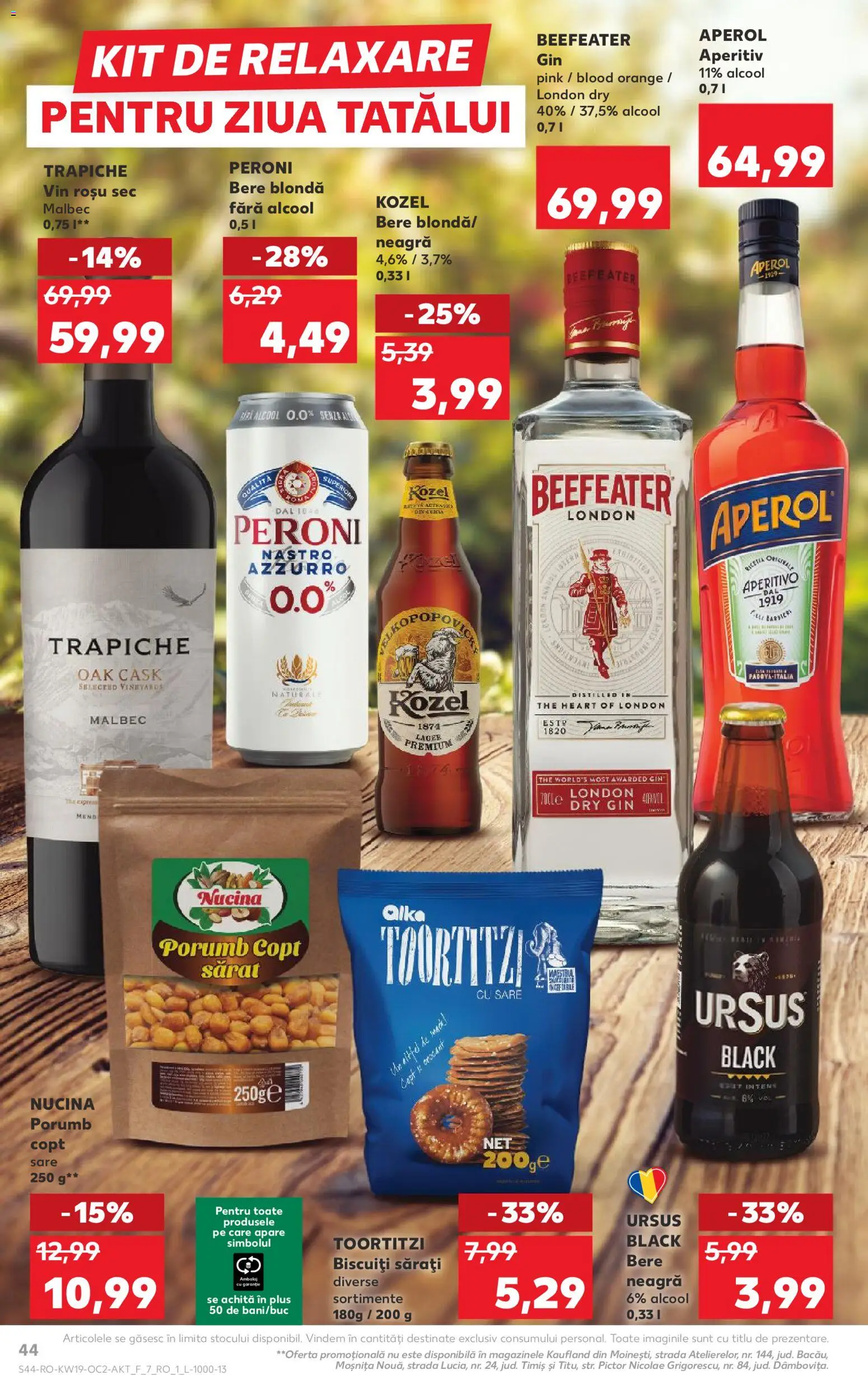 Noul catalog Kaufland – valabil de la 06.05.2026 | Pagină: 44 | Produse: Vin, Gin, Biscuiți, Aperol