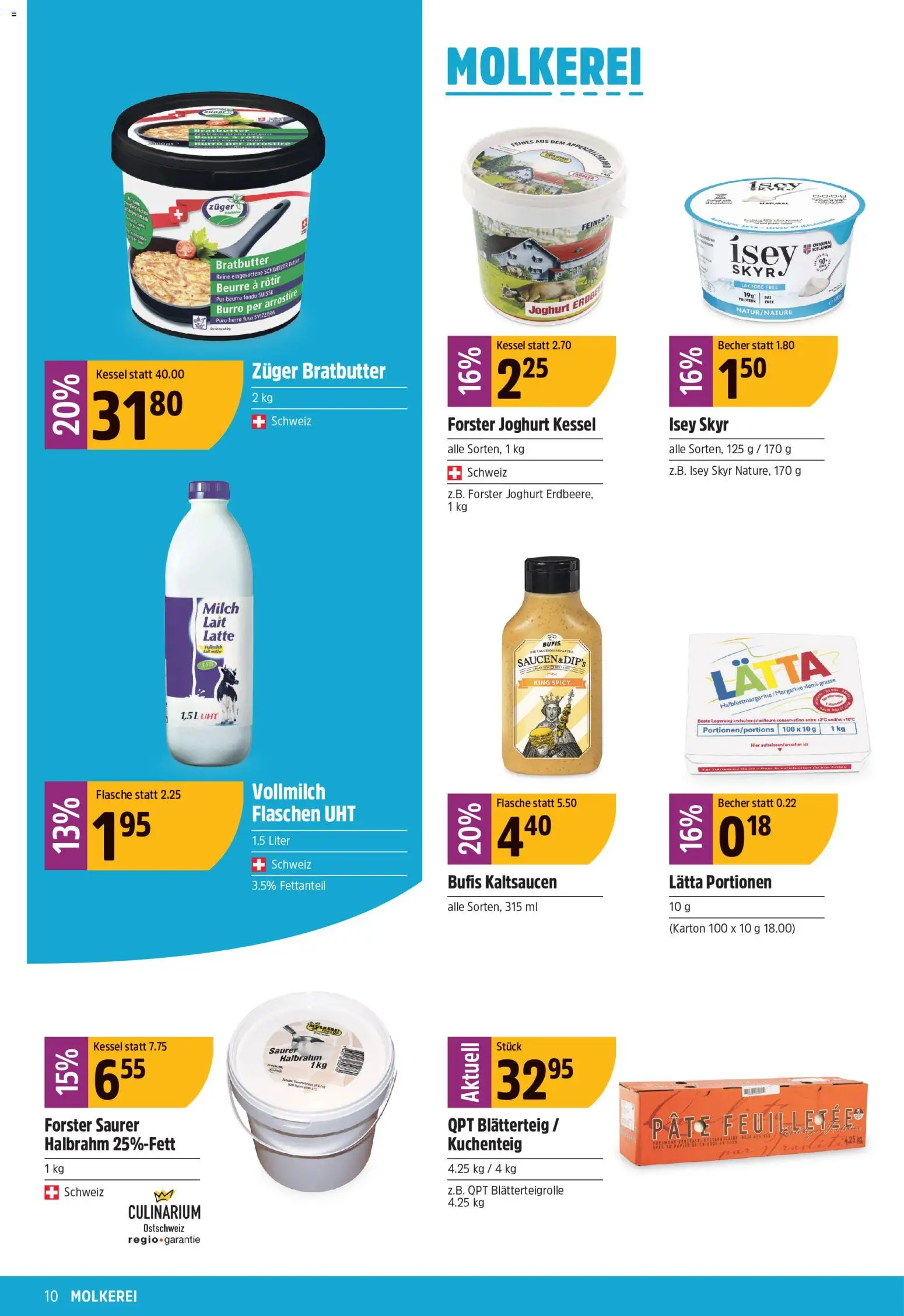 TopCC aktionen – gültig ab 22.06.2026 | Seite: 10 | Produkte: Milch, Joghurt, Saurer Halbrahm, Kessel