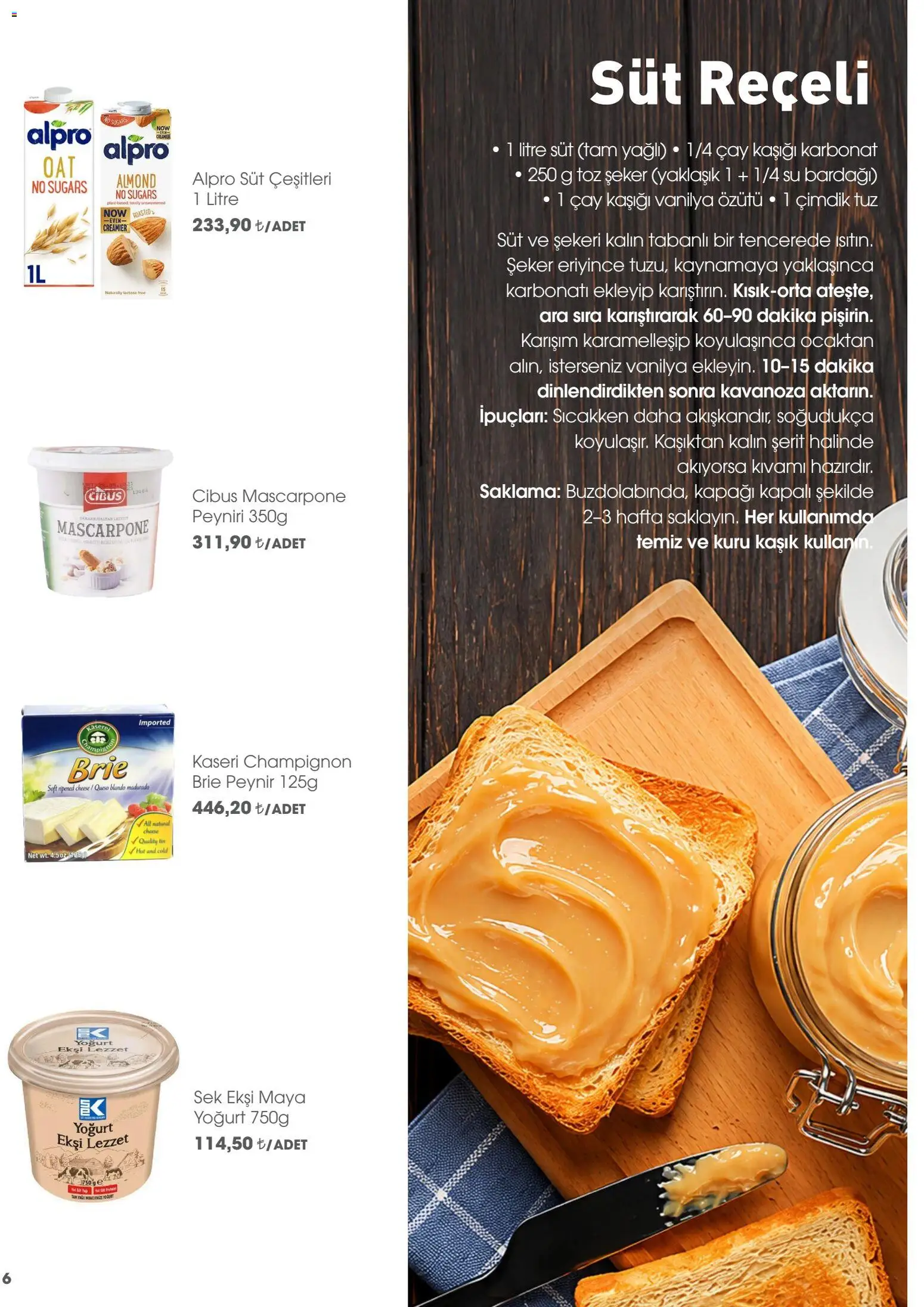 CarrefourSA - Katalog Gurme - 01.06.2026 tarihinden itibaren geçerlidir | Sayfa: 6 | Ürünler: Süt, Peynir, Su, Su bardağı
