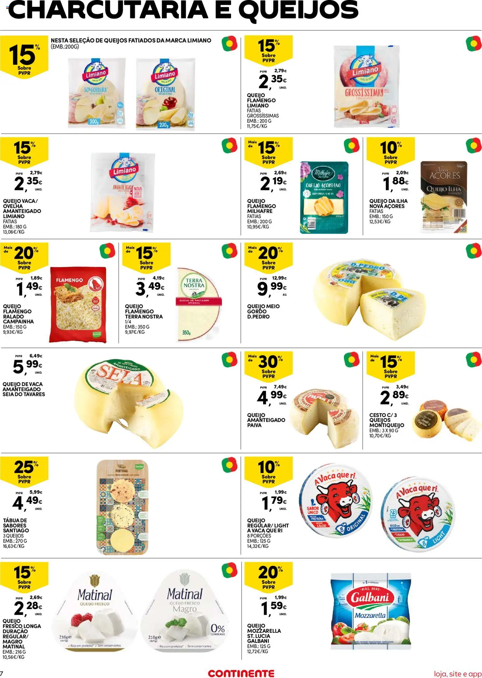 Continente Semanal Continente Bom Dia │ válido de 16.06.2026 | Página: 7 | Produtos: Tábua, Campainha, Queijo, Proteina