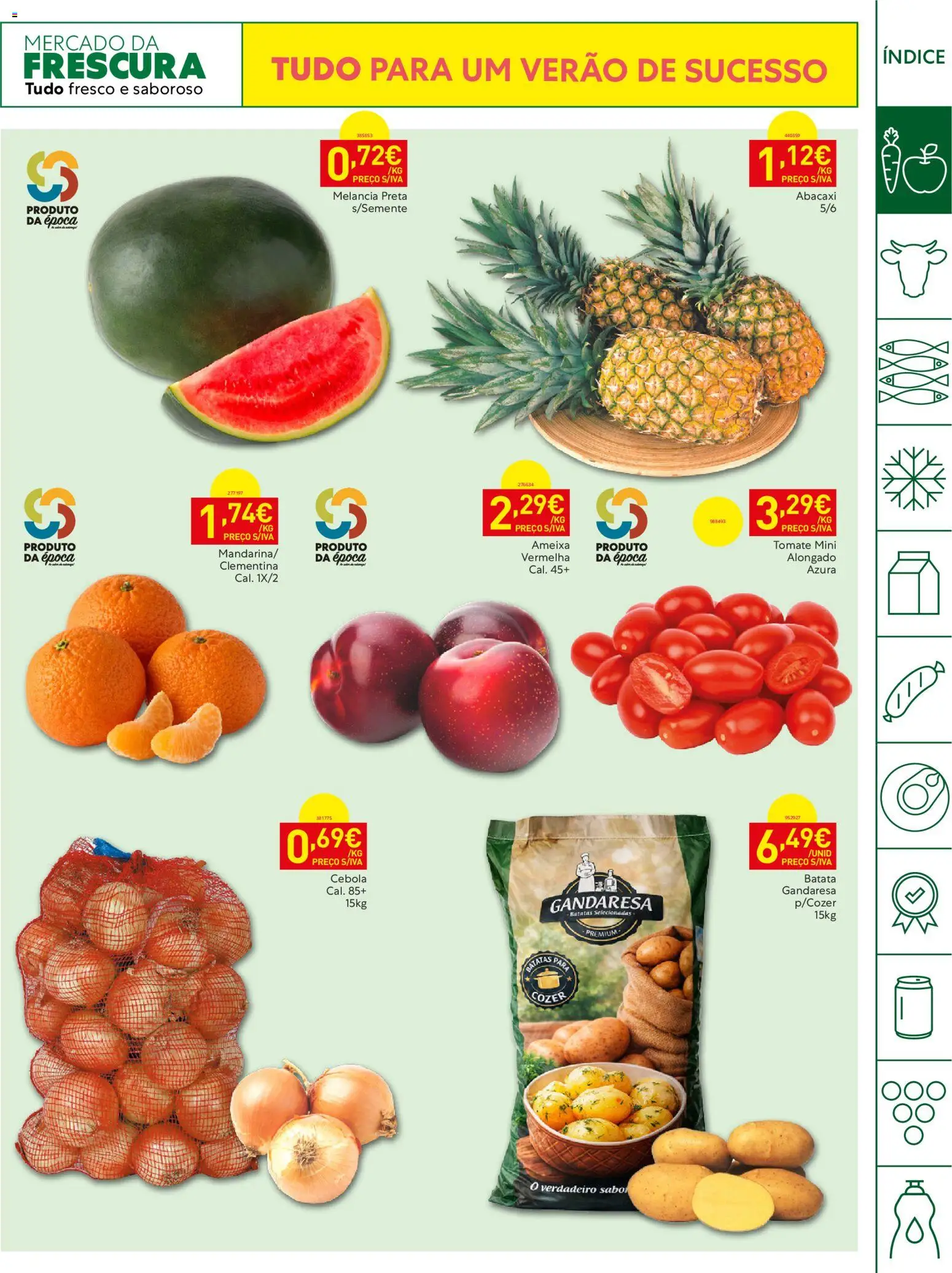 Recheio Horeca Madeira │ válido de 23/06/2026 | Página: 3 | Produtos: Batata, Cebola, Abacaxi, Melancia