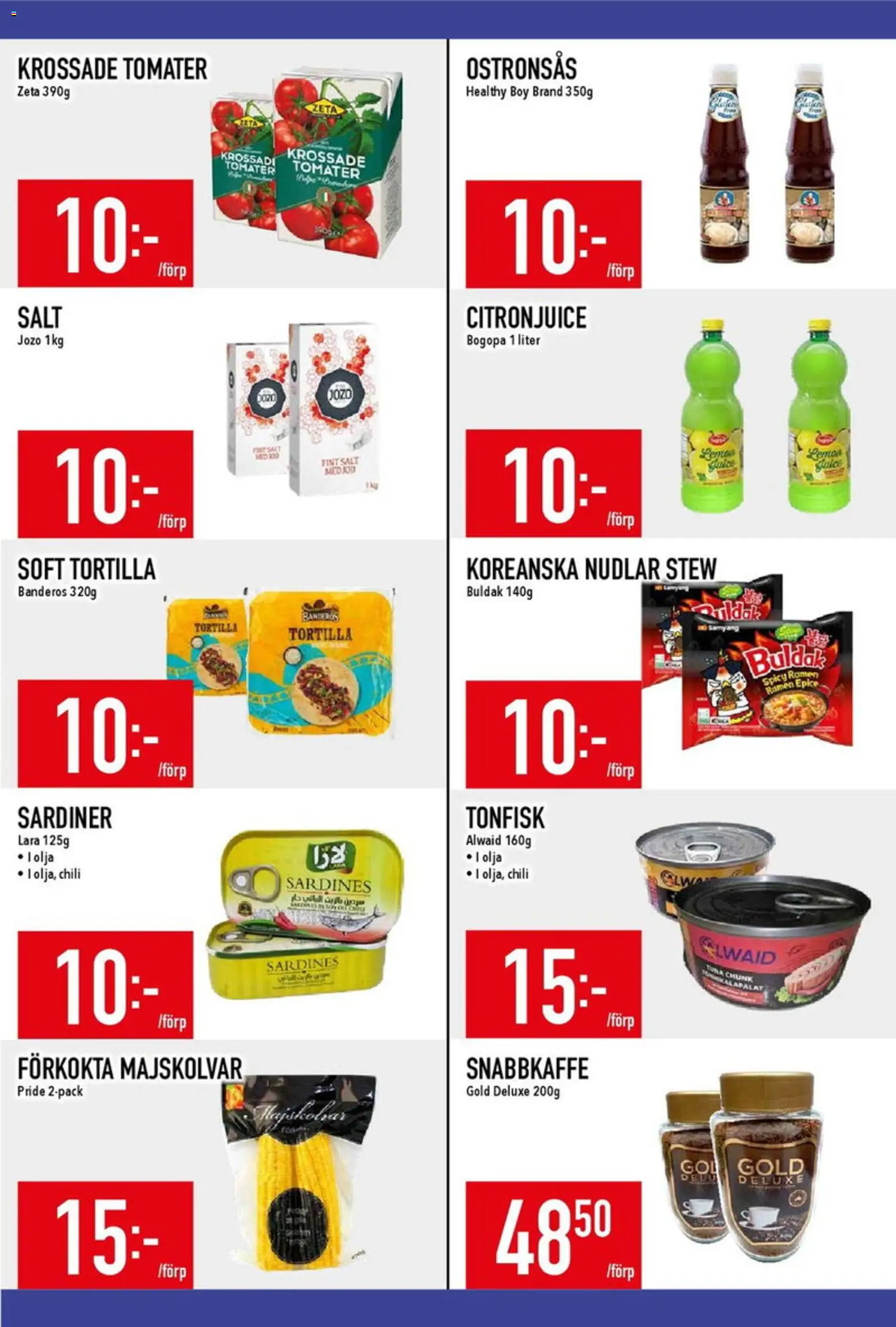 Matdax reklamblad aktuell från 04.05.2026 | Sida: 15 | Produkter: Tortilla, Krossade tomater, Chili, Tonfisk
