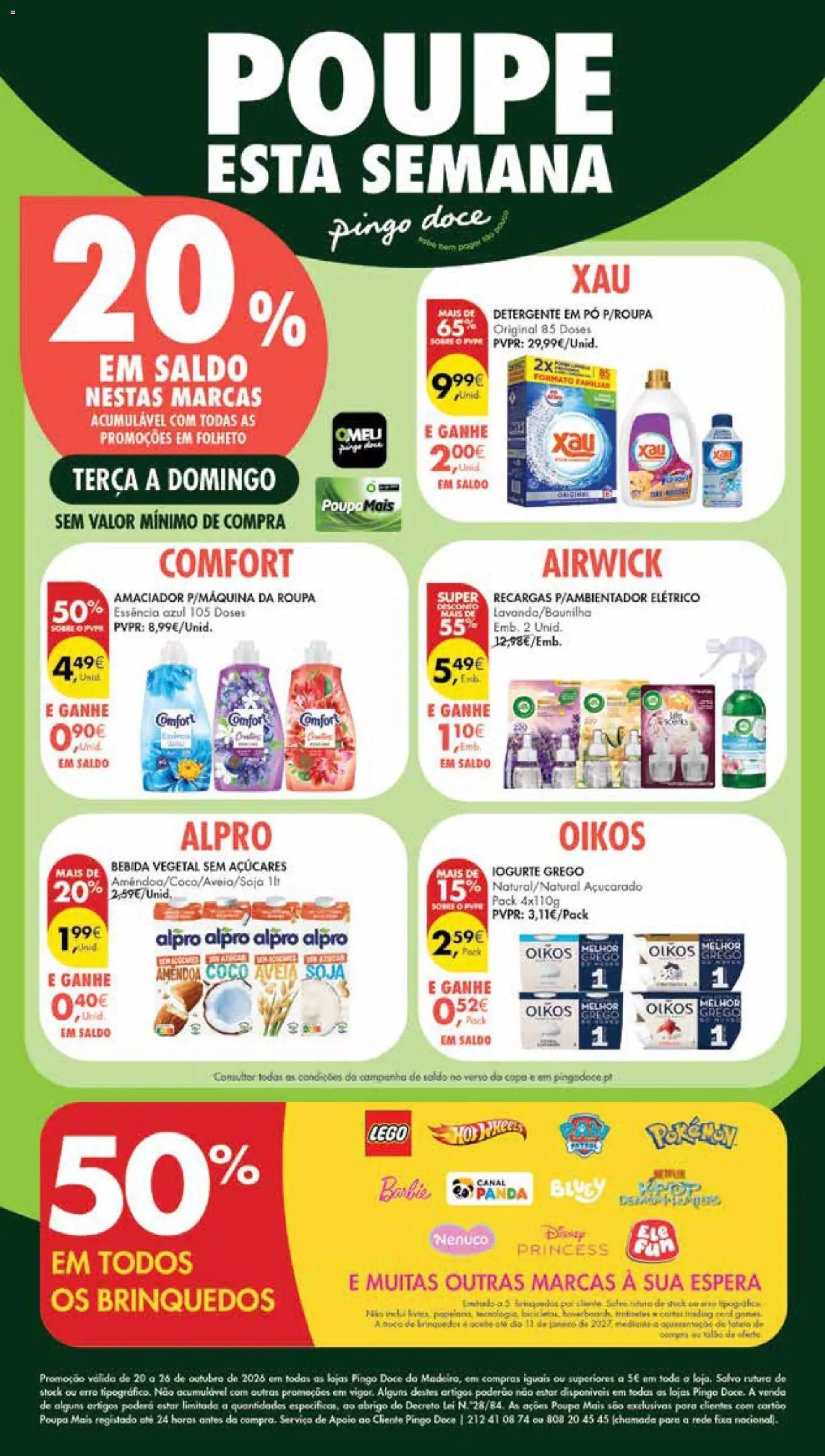 Pingo Doce folheto Poupe Esta Semana Madeira │ válido de 20/10/2026 | Página: 36 | Produtos: Aveia, Pó, Coco, LEGO