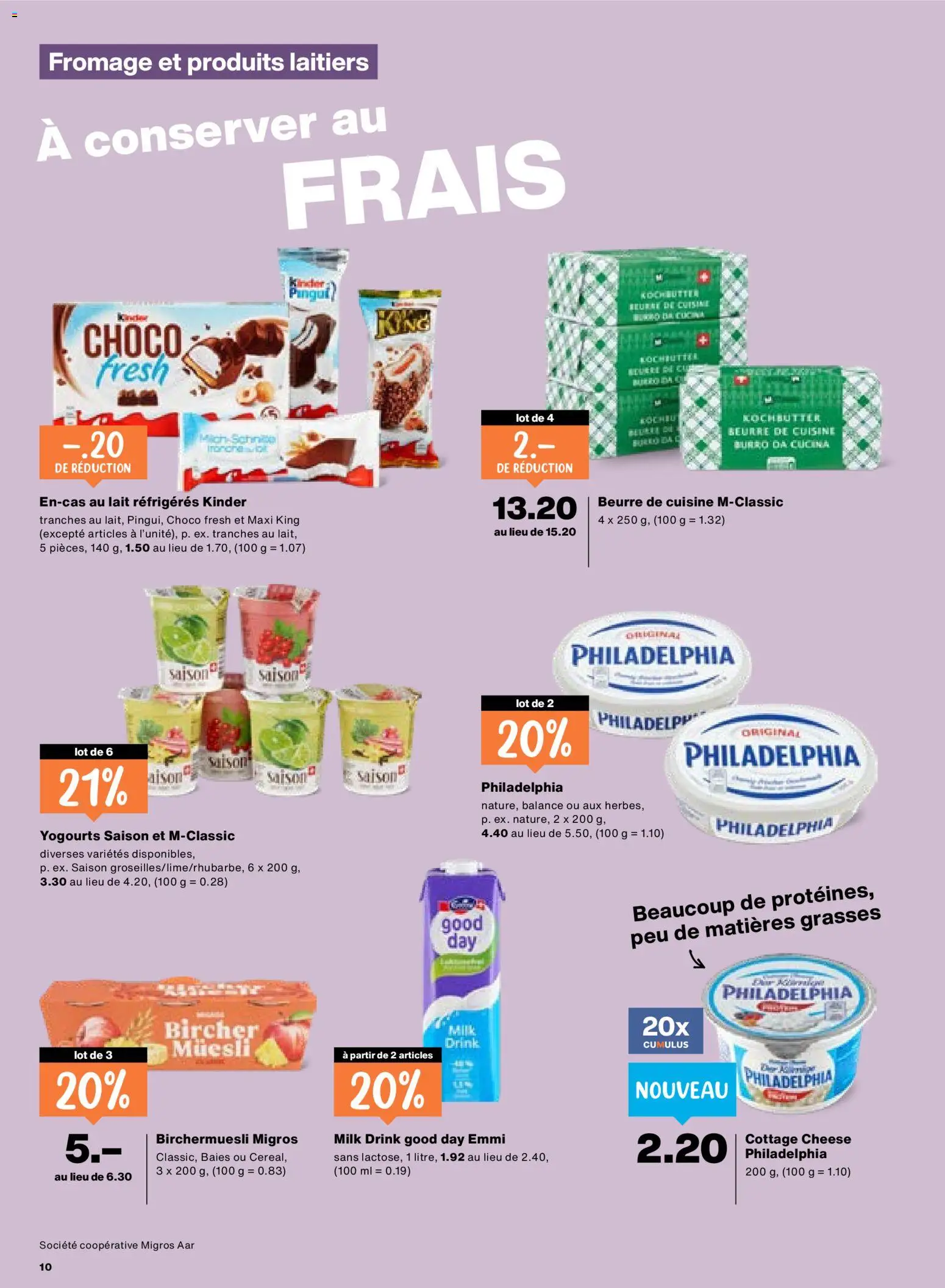 Migros aktionen FR – gültig ab 13.08.2026 | Seite: 10 | Produkte: Snacks, Butter