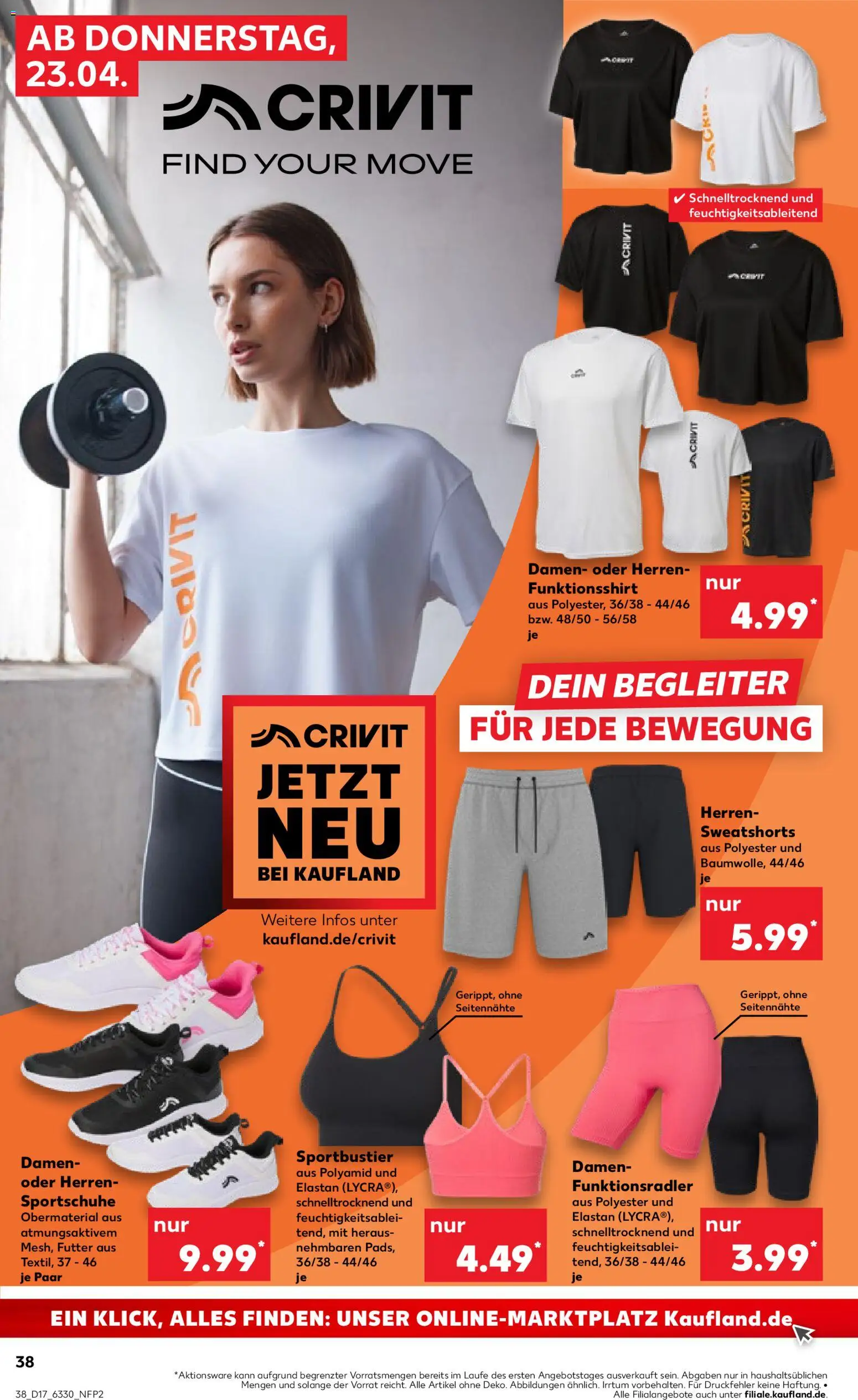 Kaufland Prospekt Hamburg	 – gültig ab 23.04.2026 | Seite: 38 | Produkte: Shirt, Sweatshorts